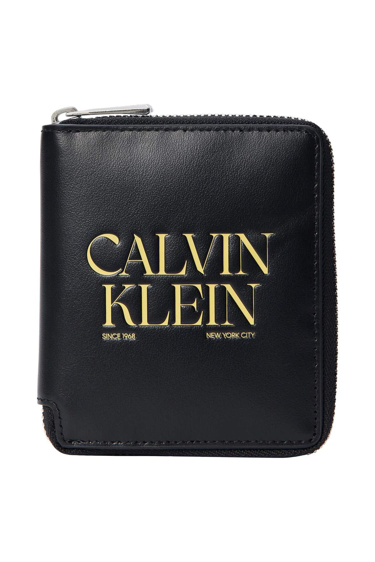 کلوین کلاین کیف پول زیپ‌دار مردانه با جزئیات گرافیکی