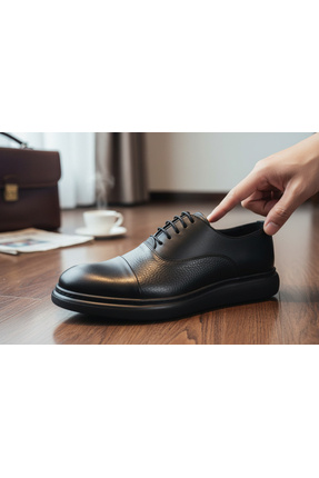 abar classic ERKEK İÇ DIŞ HAKİKİ DERİ POLİ TABAN BAĞCIKLI KLASİK CASUAL AYAKKABI