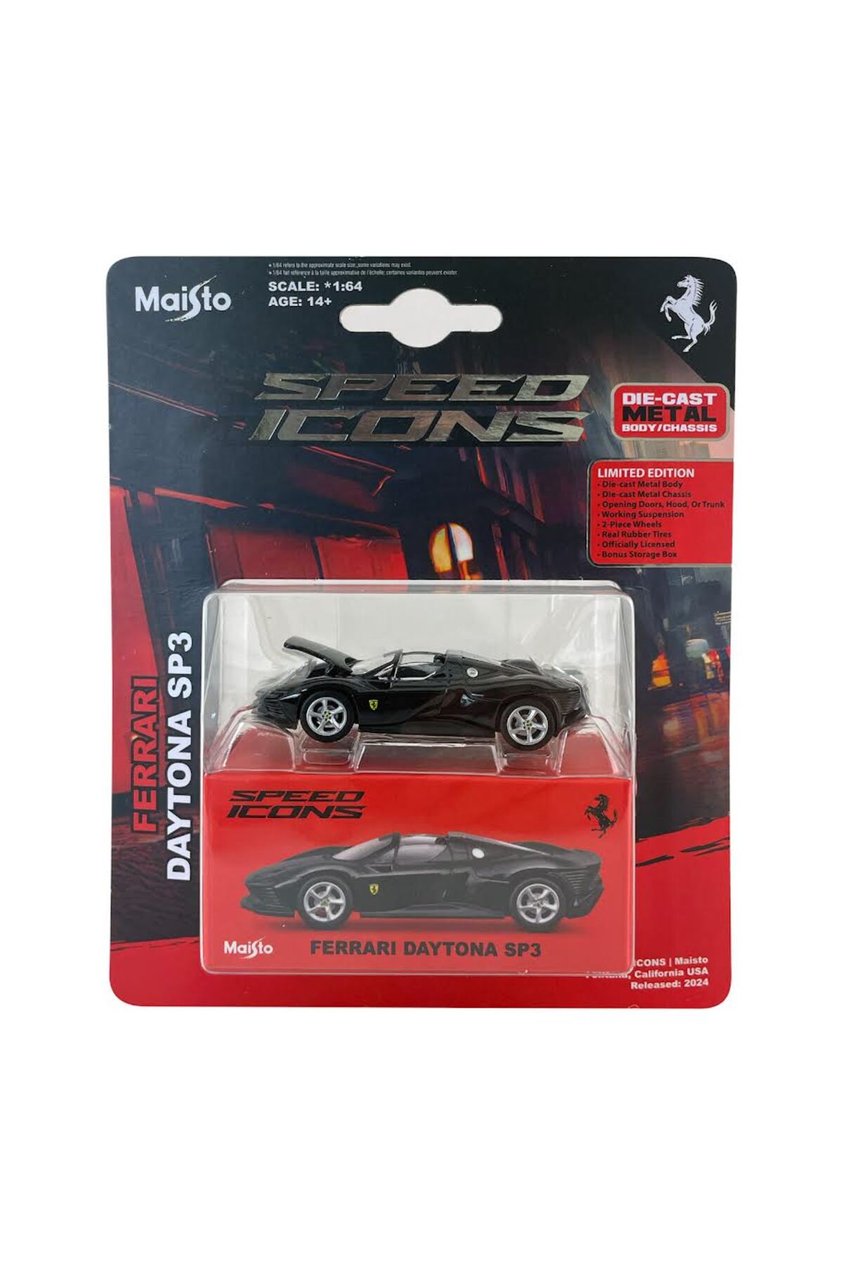 Maisto 1:64 Speed Icons - Ferrari Daytona SP3 Siyah - Fiyatı