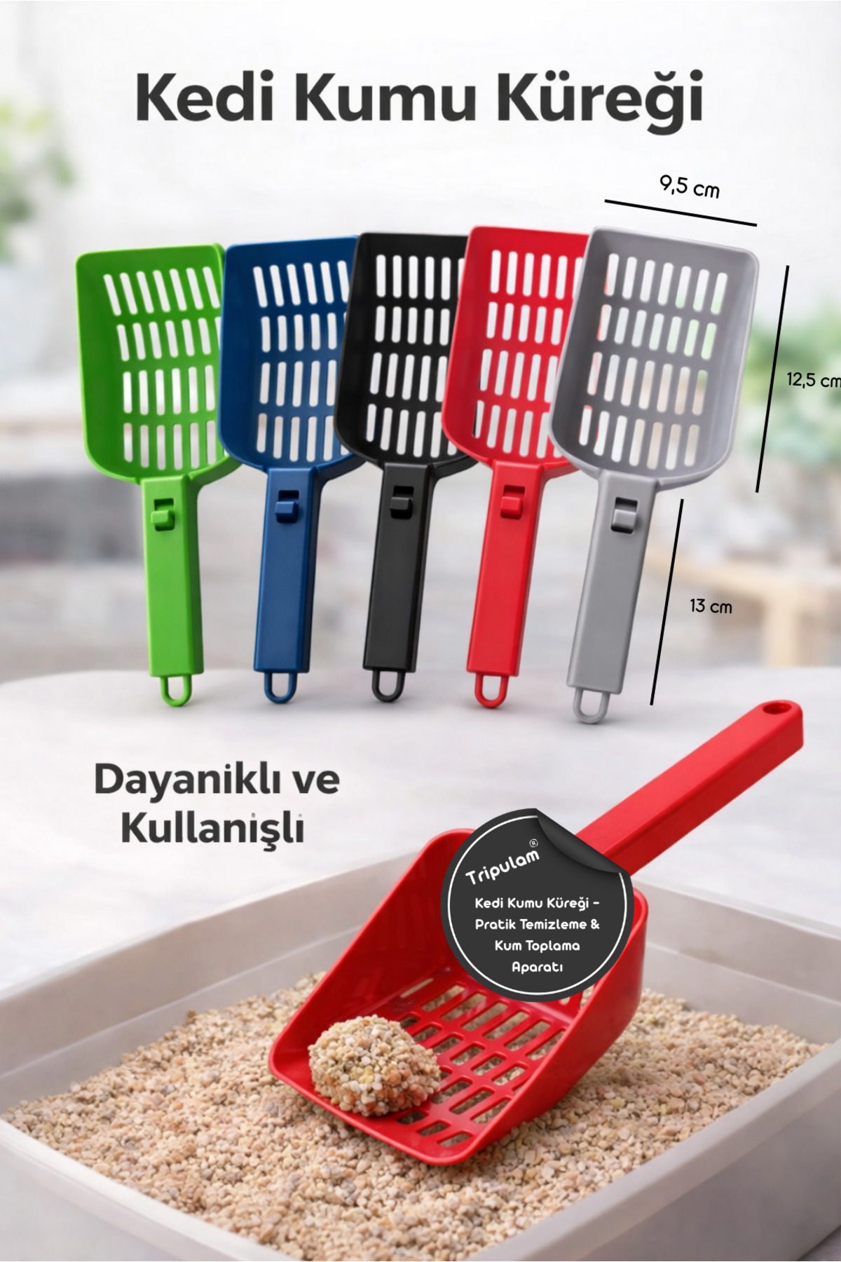 TRİPULAM Kedi Kumu Küreği – Pratik Temizleme & Kum Toplama Aparatı - Fiyatı, Yorumları