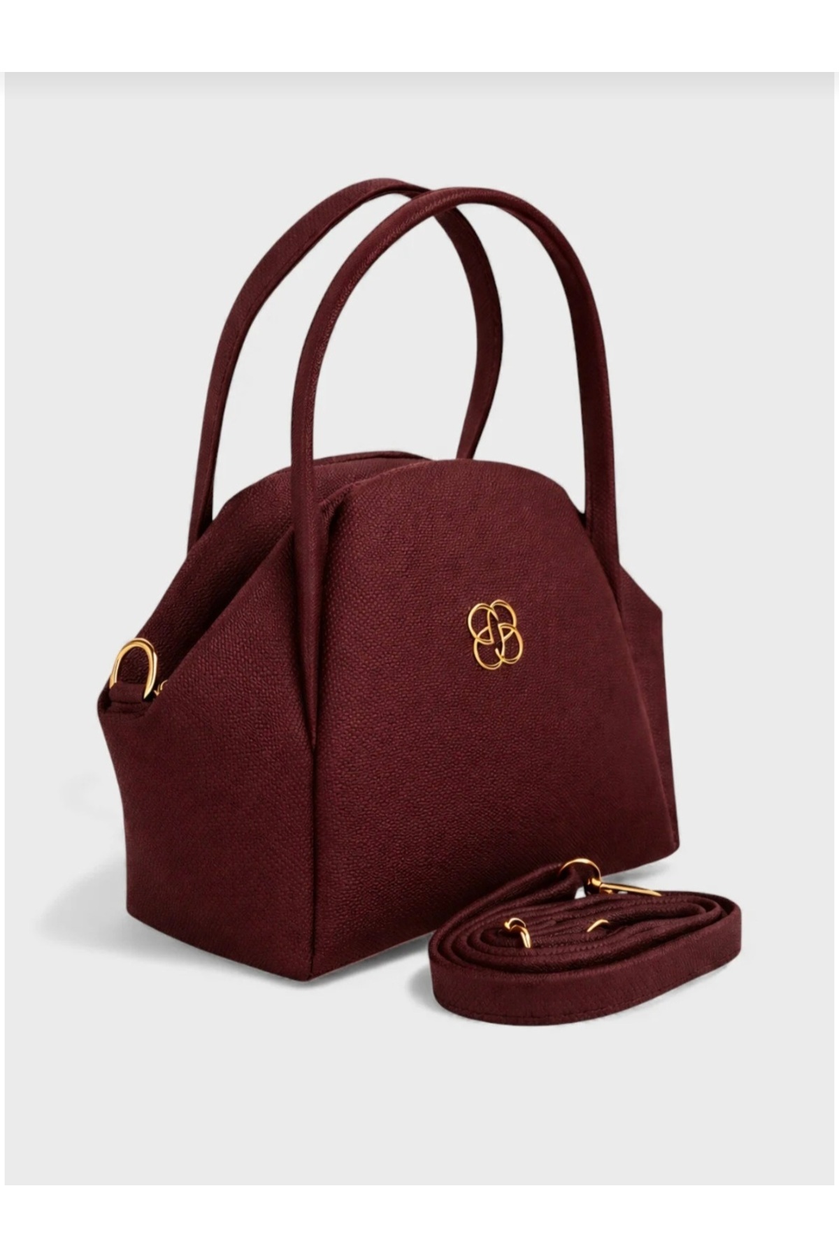 EZZY BLİSS Ezzybliss Women's Burgundy Magnetic Handbag Shoulder and Strap Bag