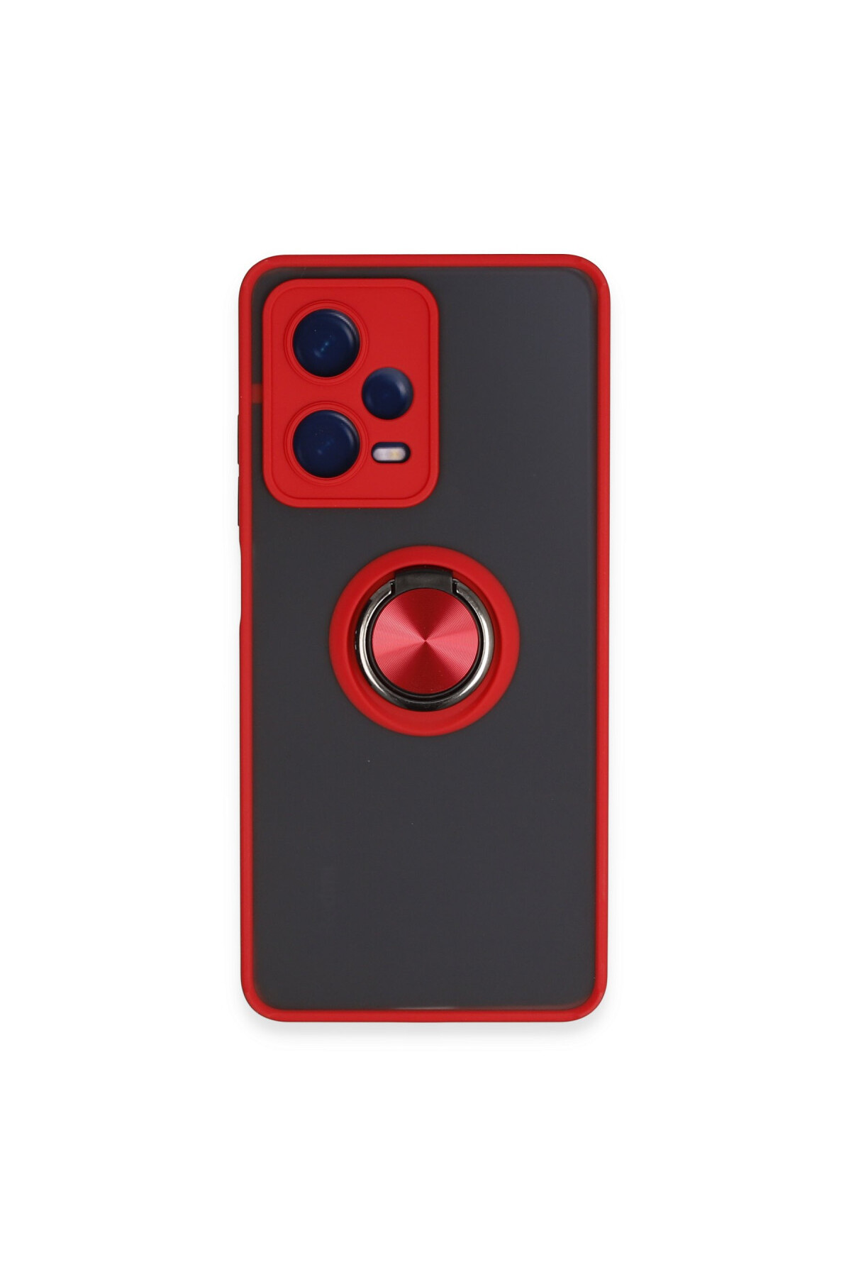 Xiaomi Redmi Note 12 5G İçin Kamera Korumalı Yüzüklü Kılıf - Leke Tutmaz Mat ve Dayanıklı Yapı