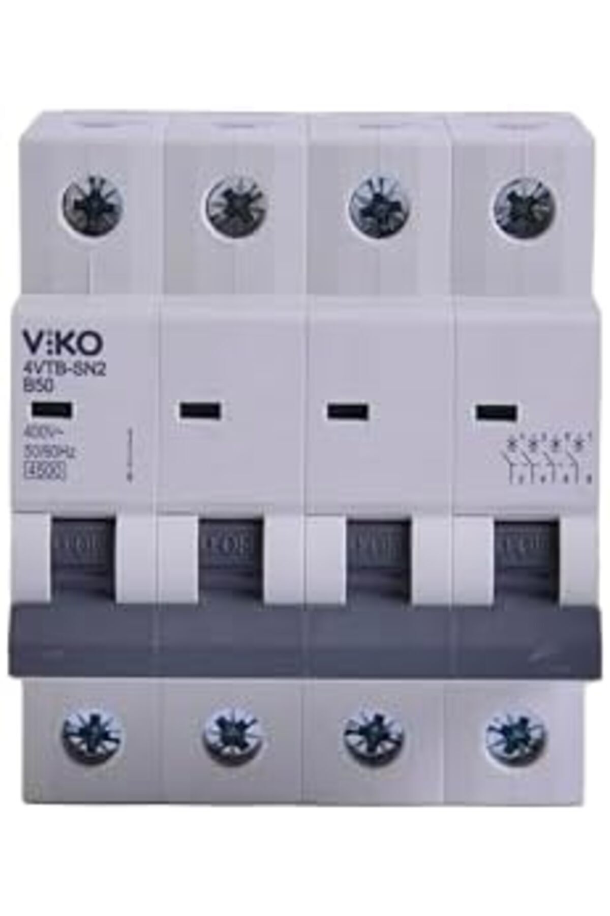 BRF NwoTeknoloji 4VTB-4B50 Otomatik Sigorta 4,5kA B Tipi 4 Kutup 50A 1205362