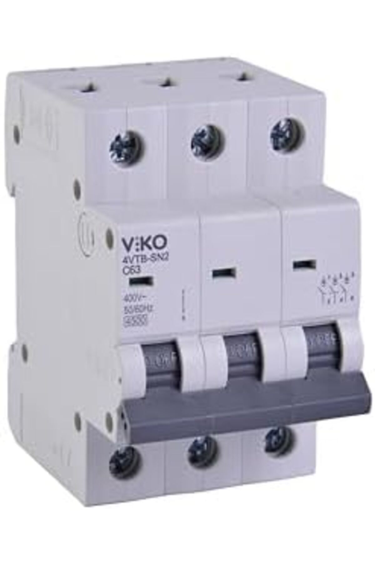 BRF NwoTeknoloji 4VTB-3C63 Otomatik Sigorta 4,5kA C Tipi 3 Kutup 63A 1205362