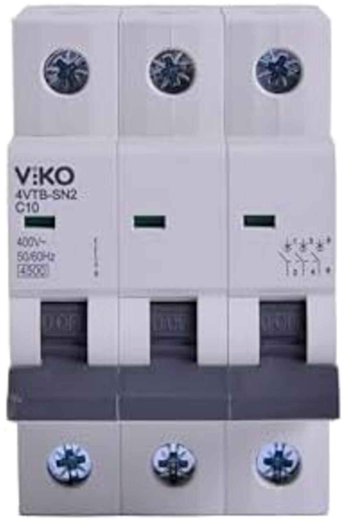 BRF NwoTeknoloji 4VTB-3C10 Otomatik Sigorta 4,5kA C Tipi 3 Kutup 10A 1205362