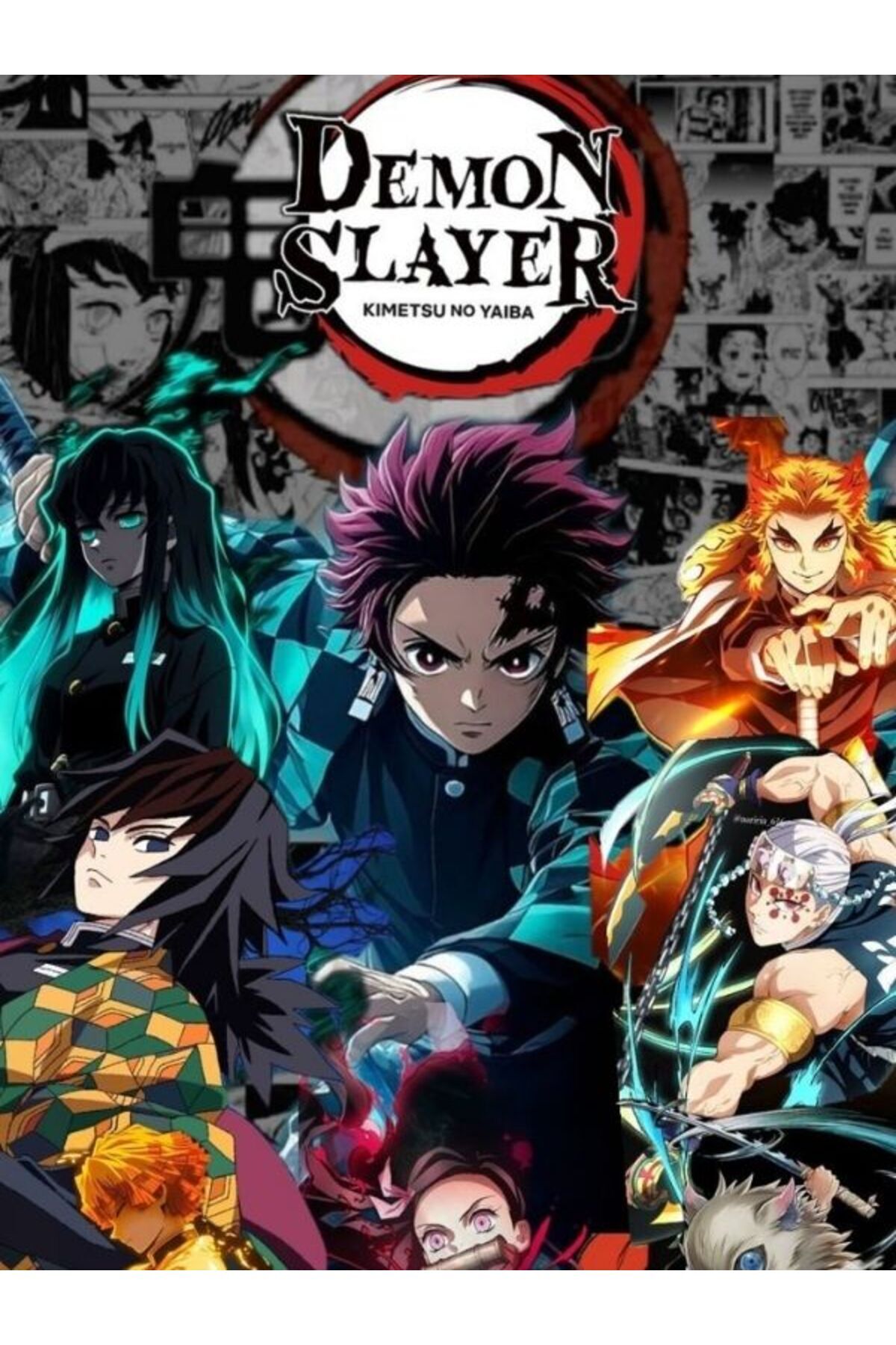 TİWO DİJİTAL DEMON SLAYER TEMALI YÜKSEK KALİTE PARLAK FOTO KART- 25 ADET