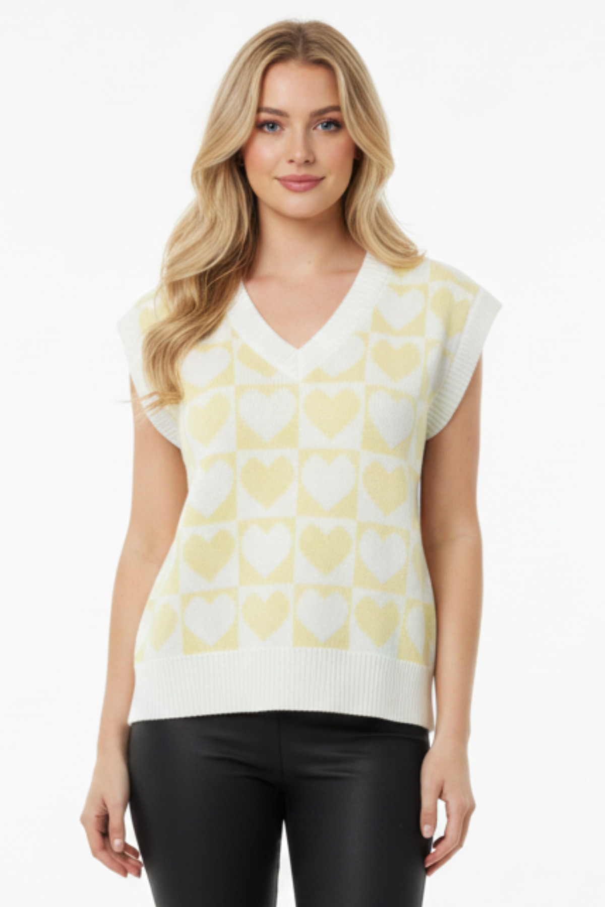 Women's Heart & Checkers Knitwear Sweater
