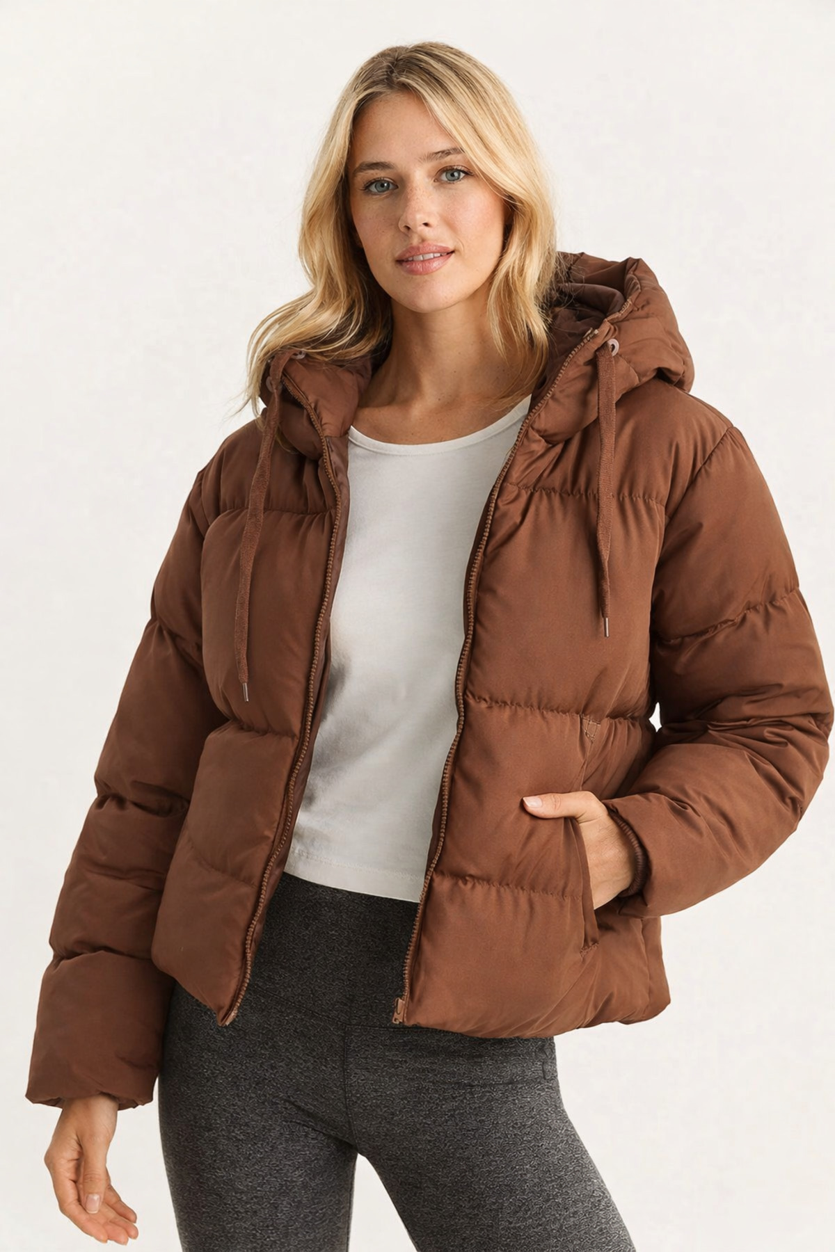Bold Icon Kadın Oversize Kapüşonlu Şişme Mont 00108 görsel 2