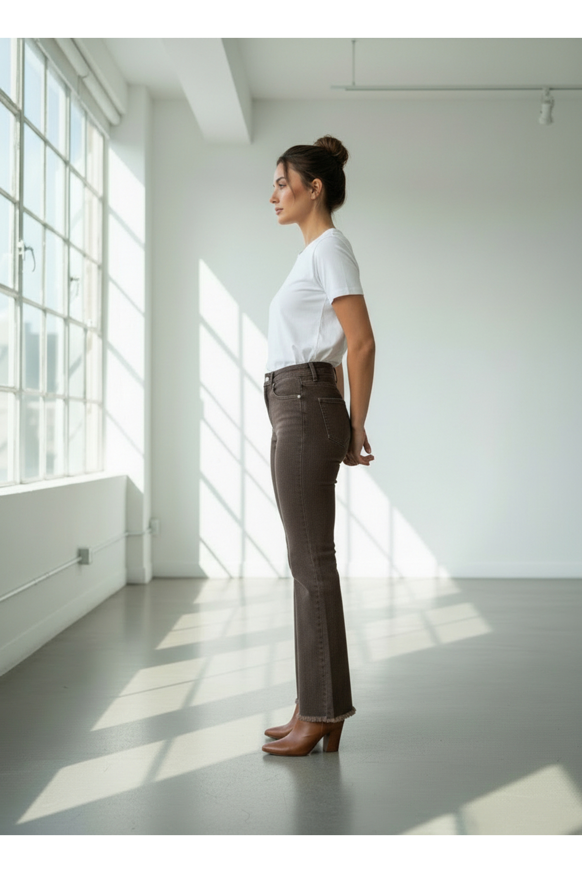 VETTA  Denim Ekstra Likralı Boru Paça Pantolon 7403 - Görsel 2