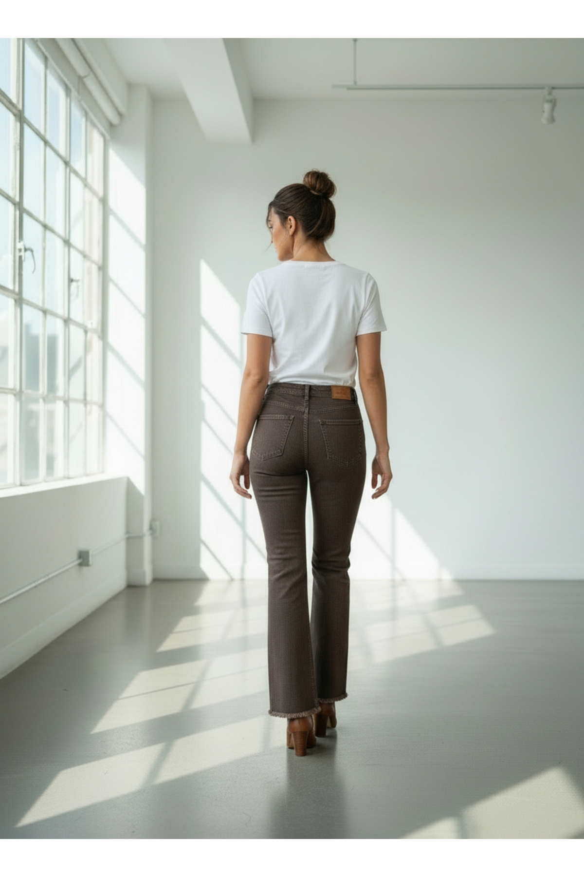 VETTA  Denim Ekstra Likralı Boru Paça Pantolon 7403 - Görsel 4