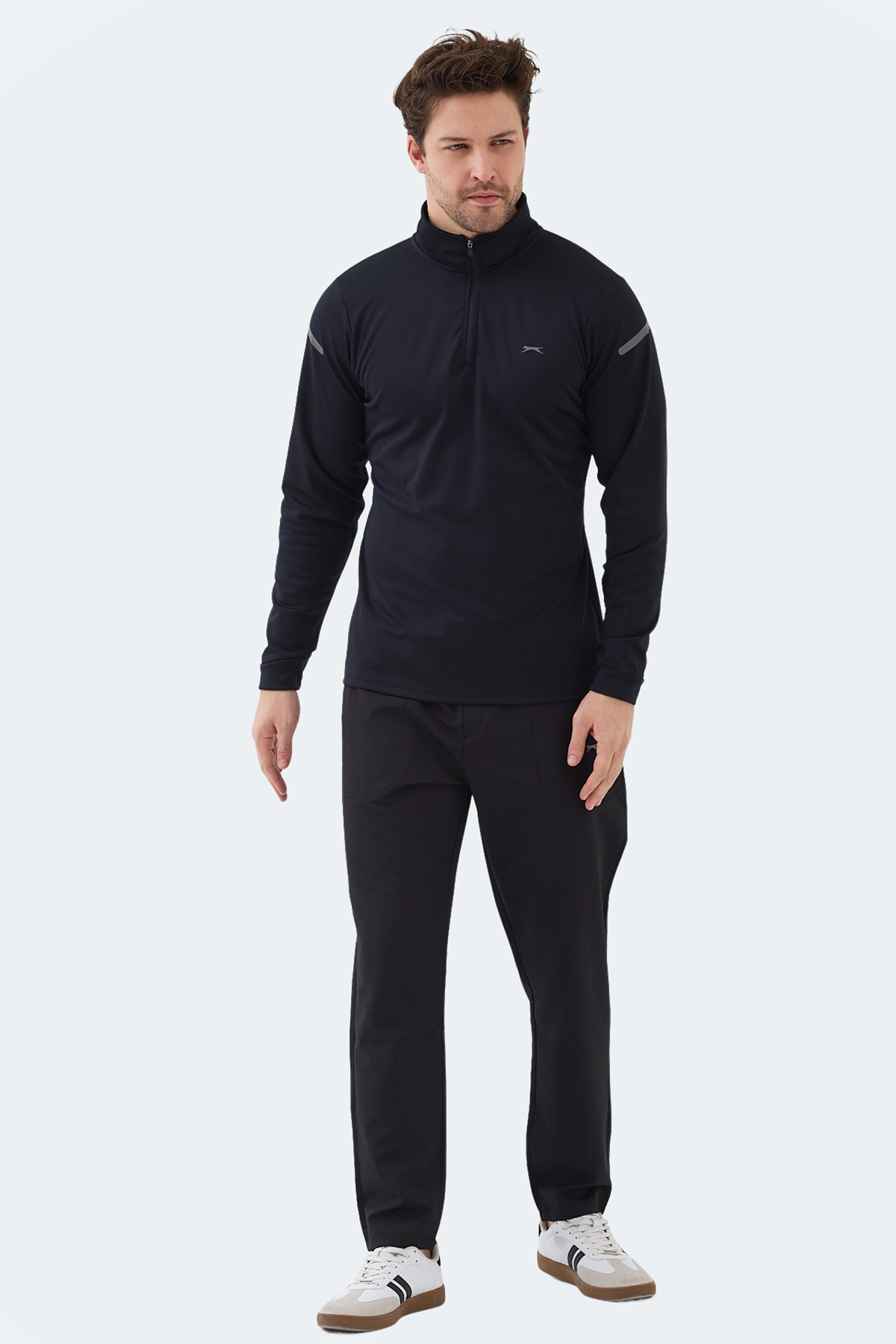 Slazenger INTIMATE I Erkek Dik Yaka Fermuarlı Lacivert Sweatshırt görsel 6