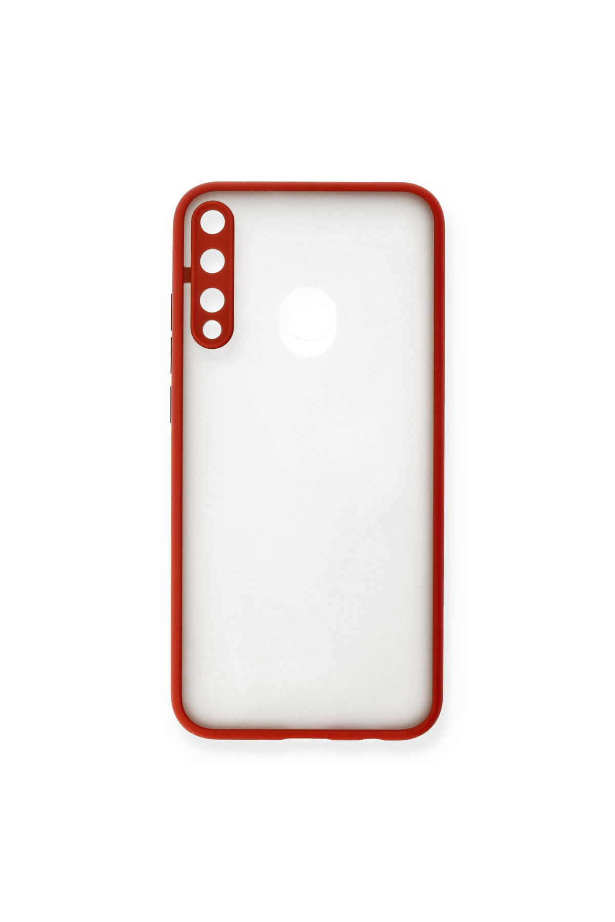 Huawei P40 Lite E İçin Uyumlu Buzlu Tasarım Renkli Tuş Mat Tasarım Sararmaz Kılıf