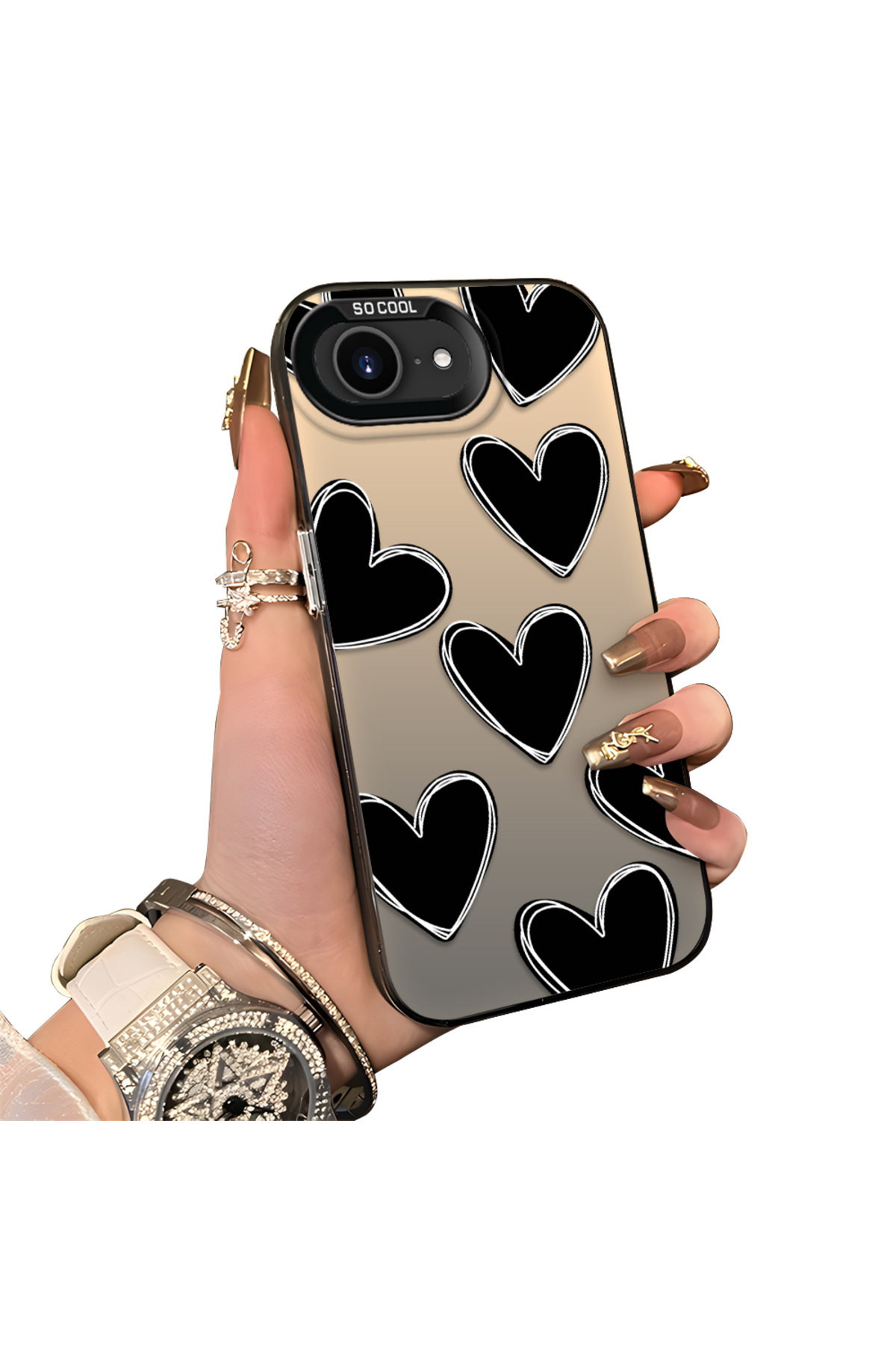hard Acrylic Back Silicone Edge Lens Protection Case Compatible with iPhone 16e/17e
