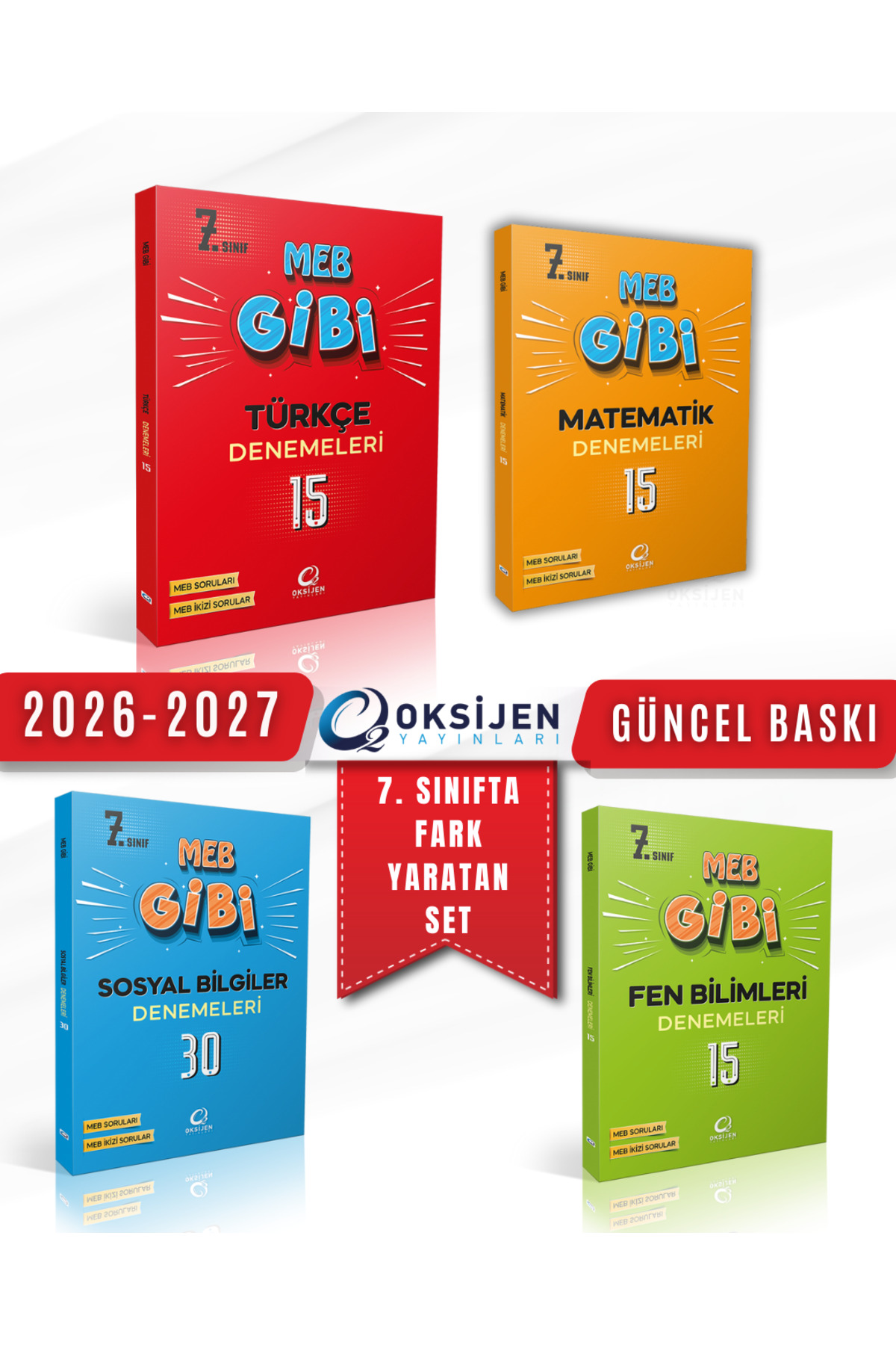 Oksijen Yayınları 7.SINIF MEB GİBİ DENEMELERİ FULL SET - Fiyatı