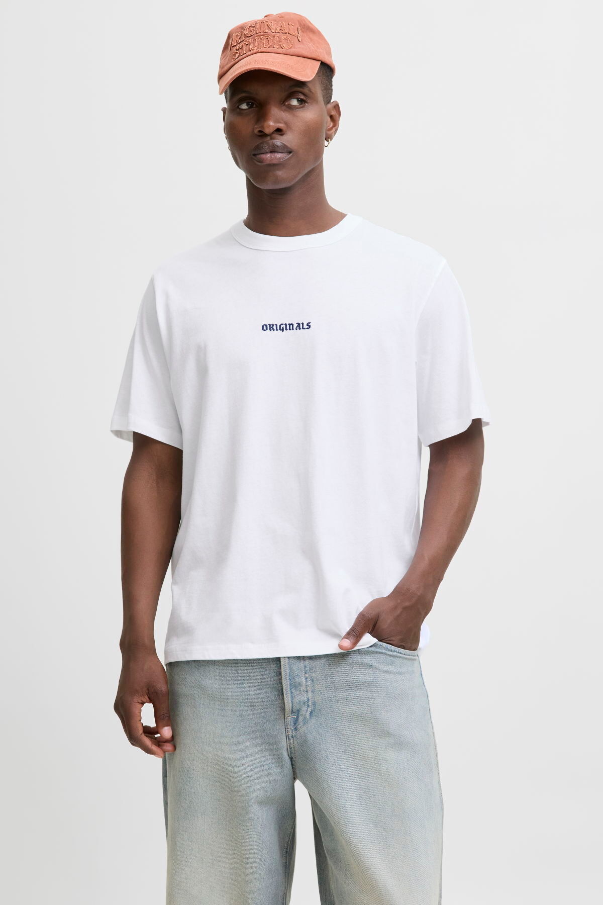 Jack & Jones  Erkek Minimal Nakis Islemeli Tisört - Meados