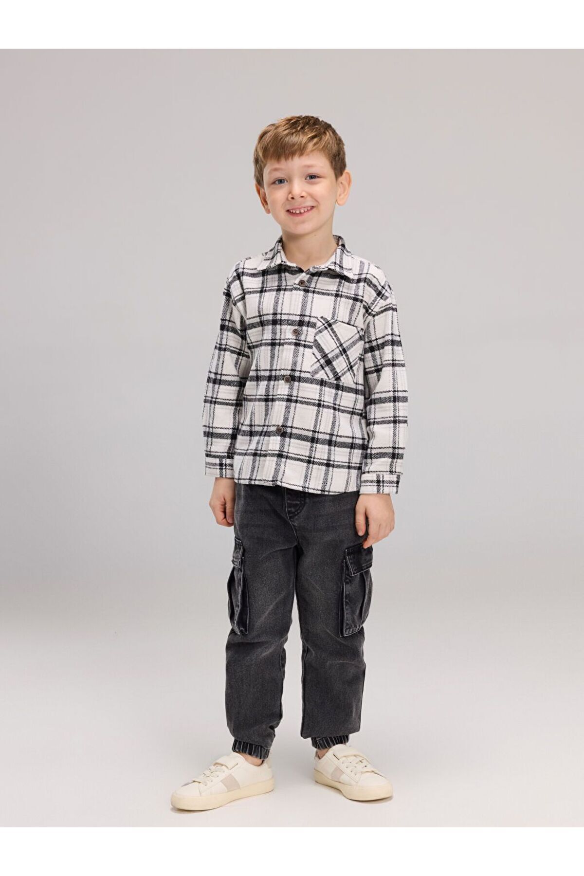 LC Waikiki Ekose Erkek Çocuk Oduncu Gömlek fotoğrafı 2 (önizleme)