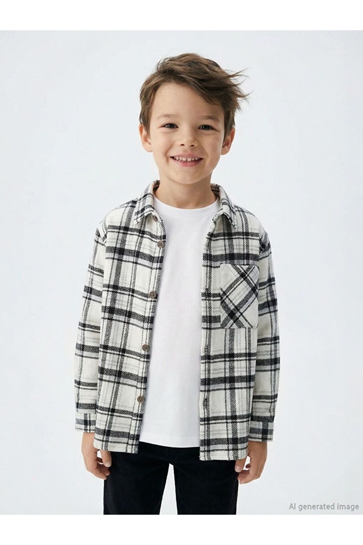 LC Waikiki Ekose Erkek Çocuk Oduncu Gömlek fotoğrafı 4 (önizleme)