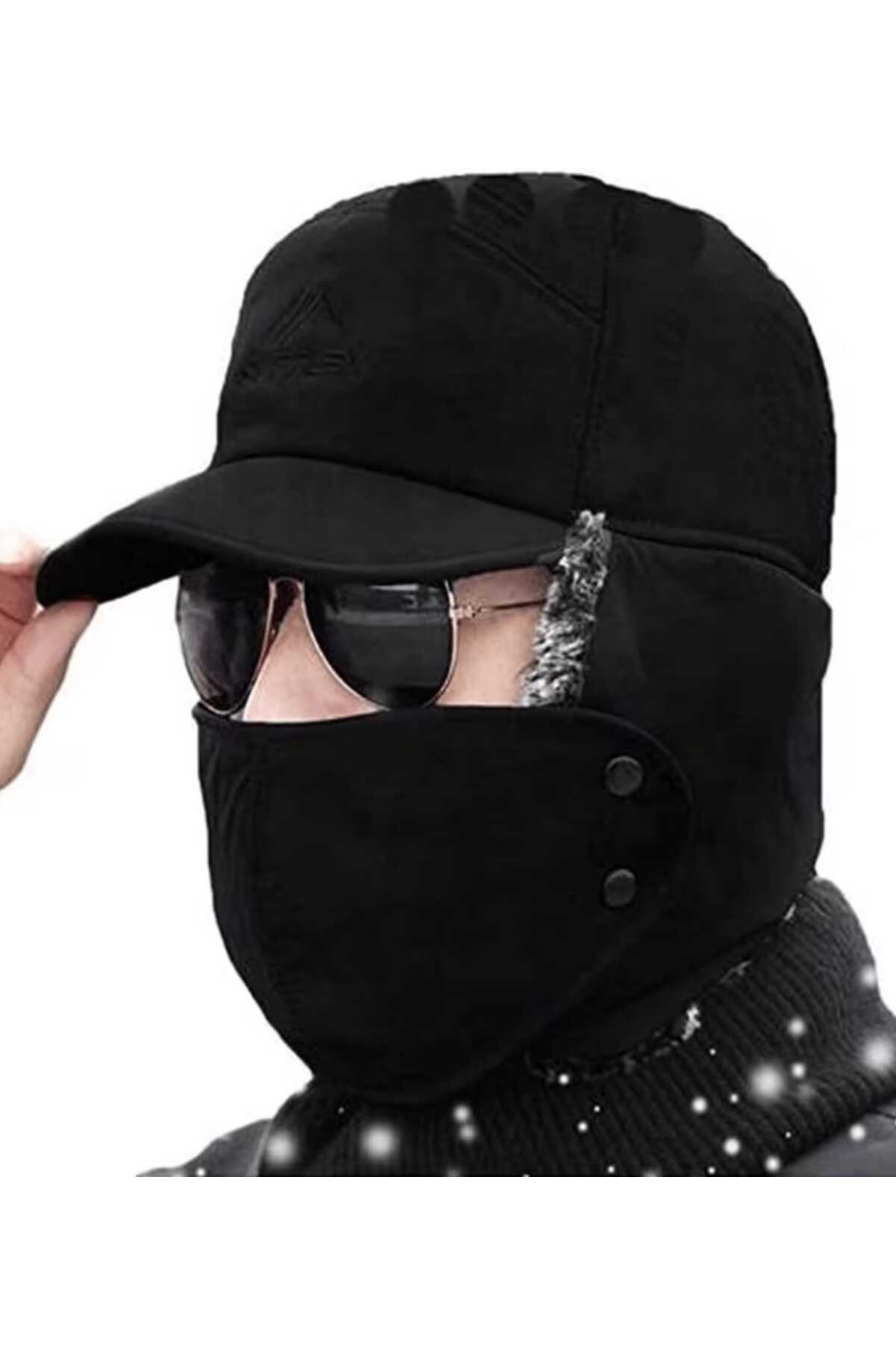 ÇEÇEN HOME Bomber Şapka - Kışlık Yumuşak Termal Kayak Bonesi, KulaK Kancalı, Yıkanabilir, Sert Soğuk Şartlar