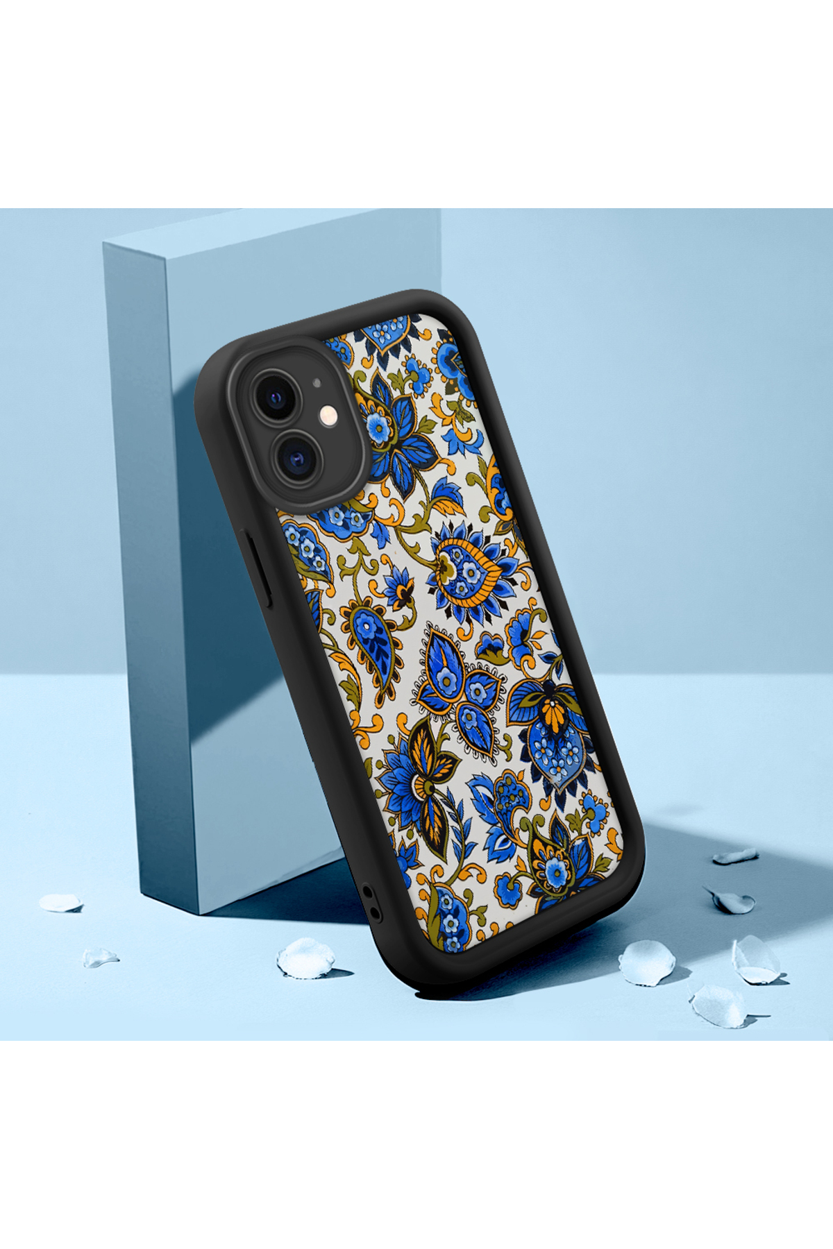 iPhone 11 Compatible Soft Silicone Phone Case Anti Fall Vintage Pattern