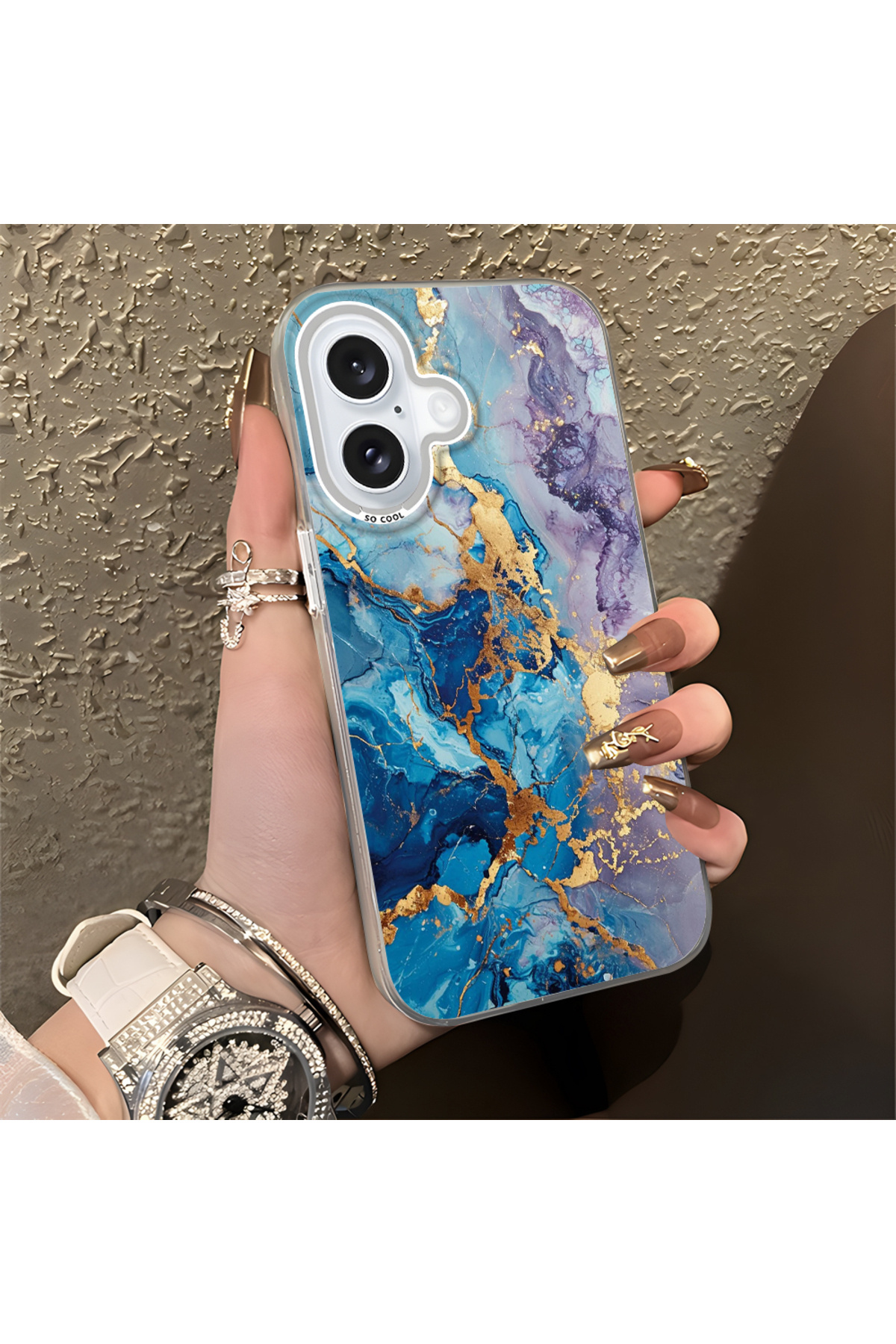 iPhone 16 Compatible Case Hard shell Anti Fall Phone Case Marble Texture
