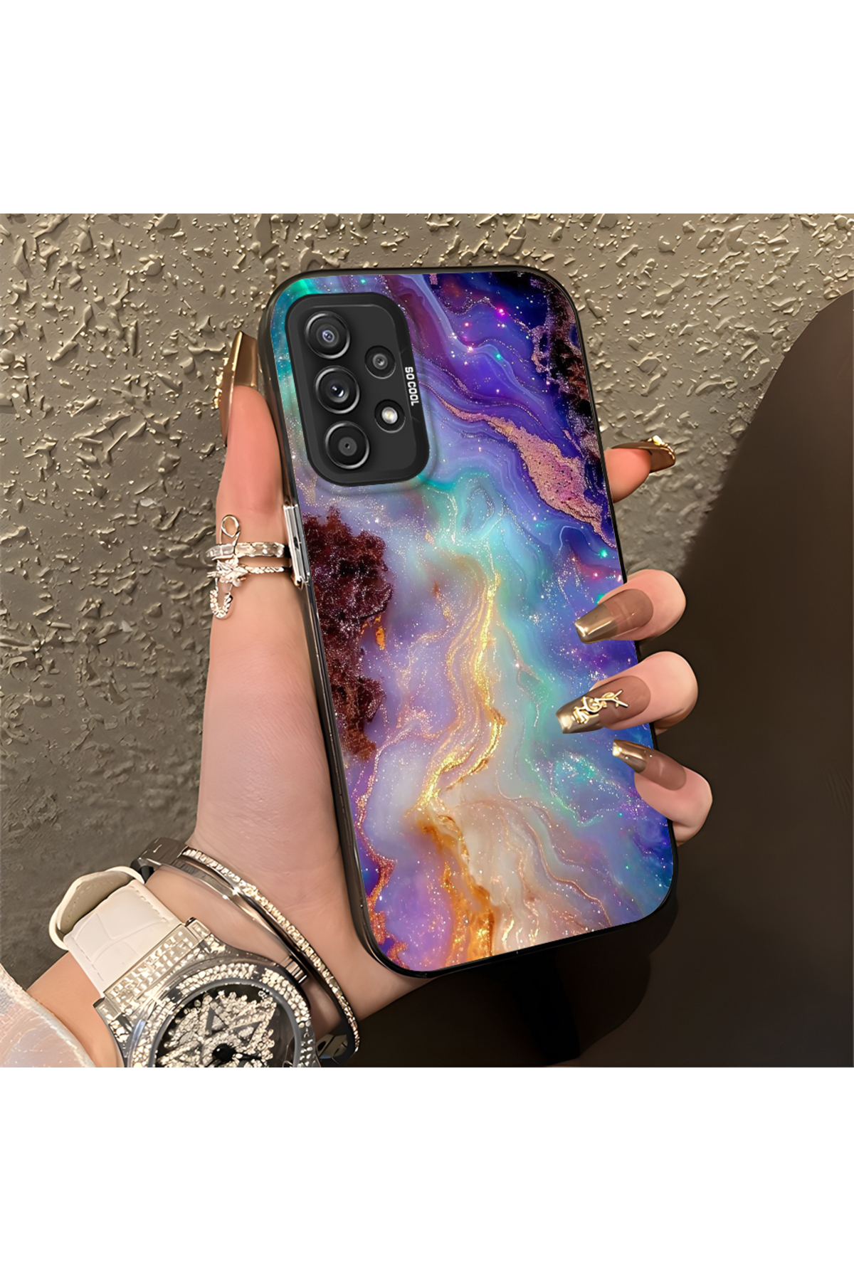 Samsung Galaxy A52 Compatible Case Hard shell Anti Fall Phone Case Marble Texture
