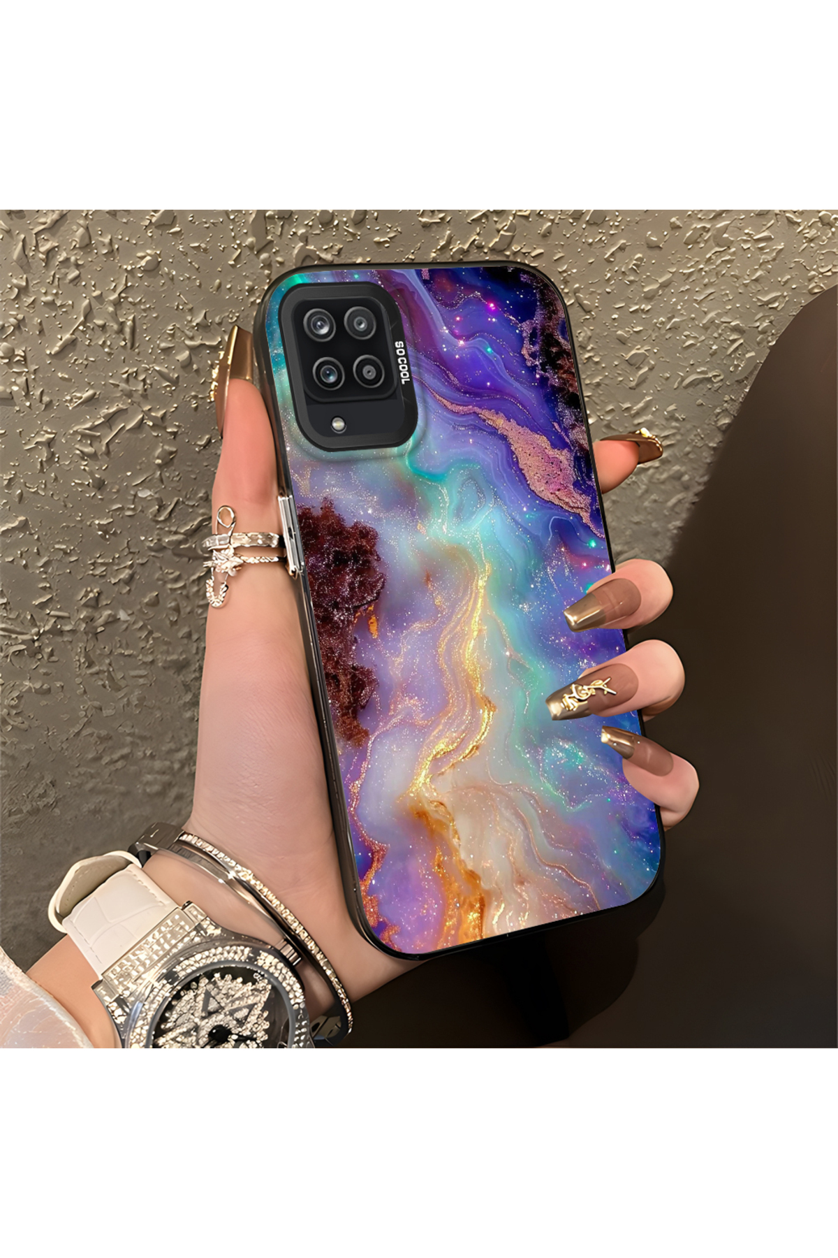 Samsung Galaxy A12/M12 Compatible Case Hard shell Anti Fall Phone Case Marble Texture