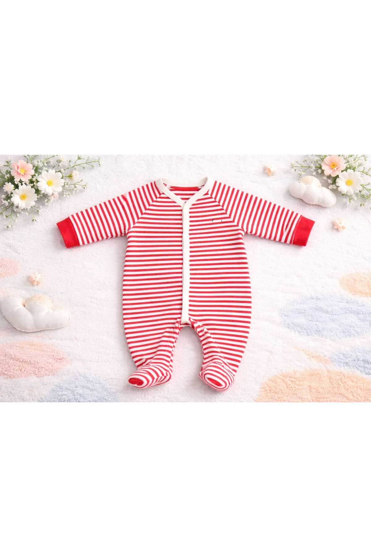 GHAND Bebek Çıtçıtlı Patikli Tulum 3 - 6 - 9 Aylık bebek Uyku Tulumu Mevsimlik Kız Erkek Unisex fotoğrafı 3 (önizleme)