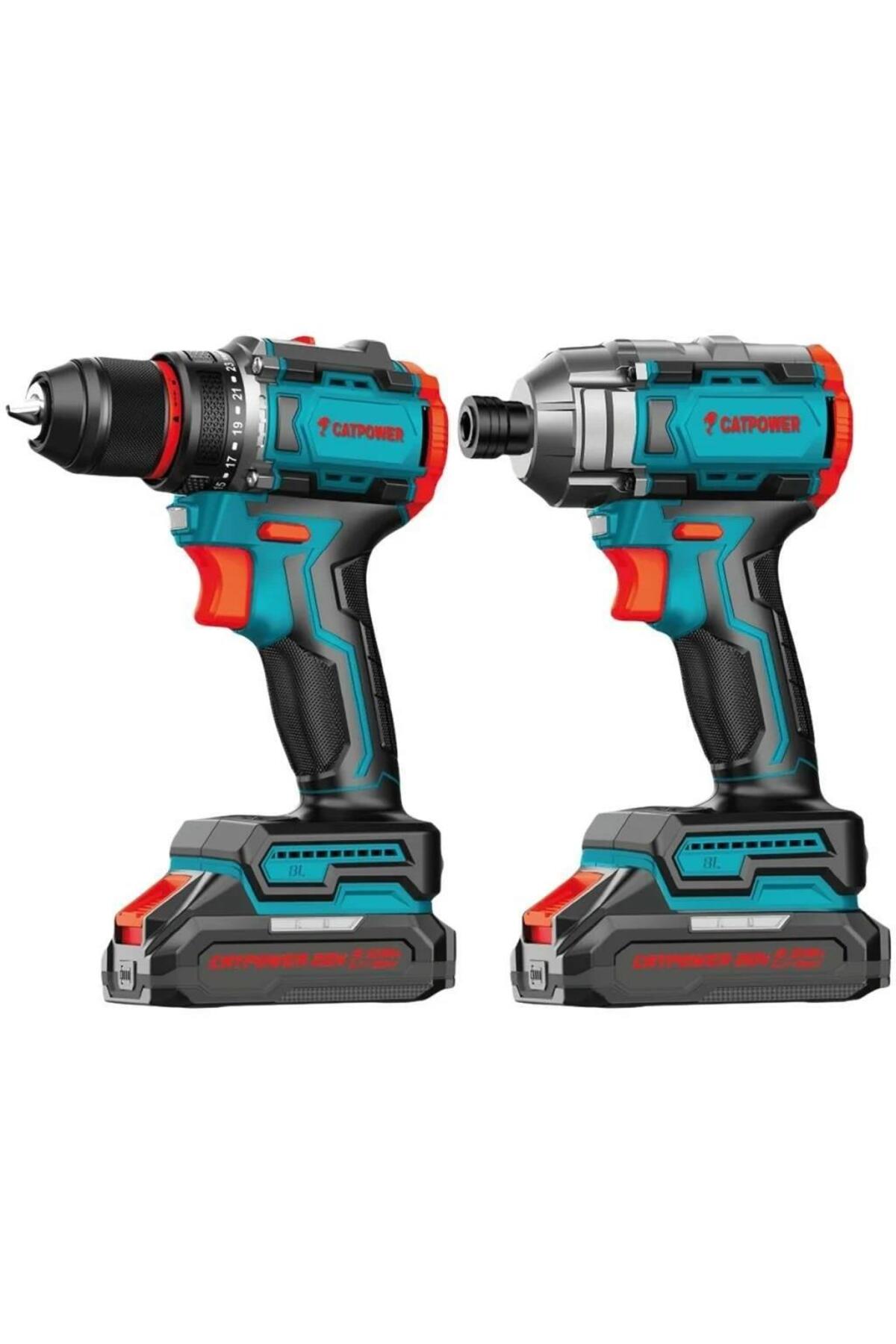 超能力蛙4枚セット catpowertools CATPOWER 5135 KÖMÜRSÜZ AKÜLÜ SET ATKAP VE VİDALAMA