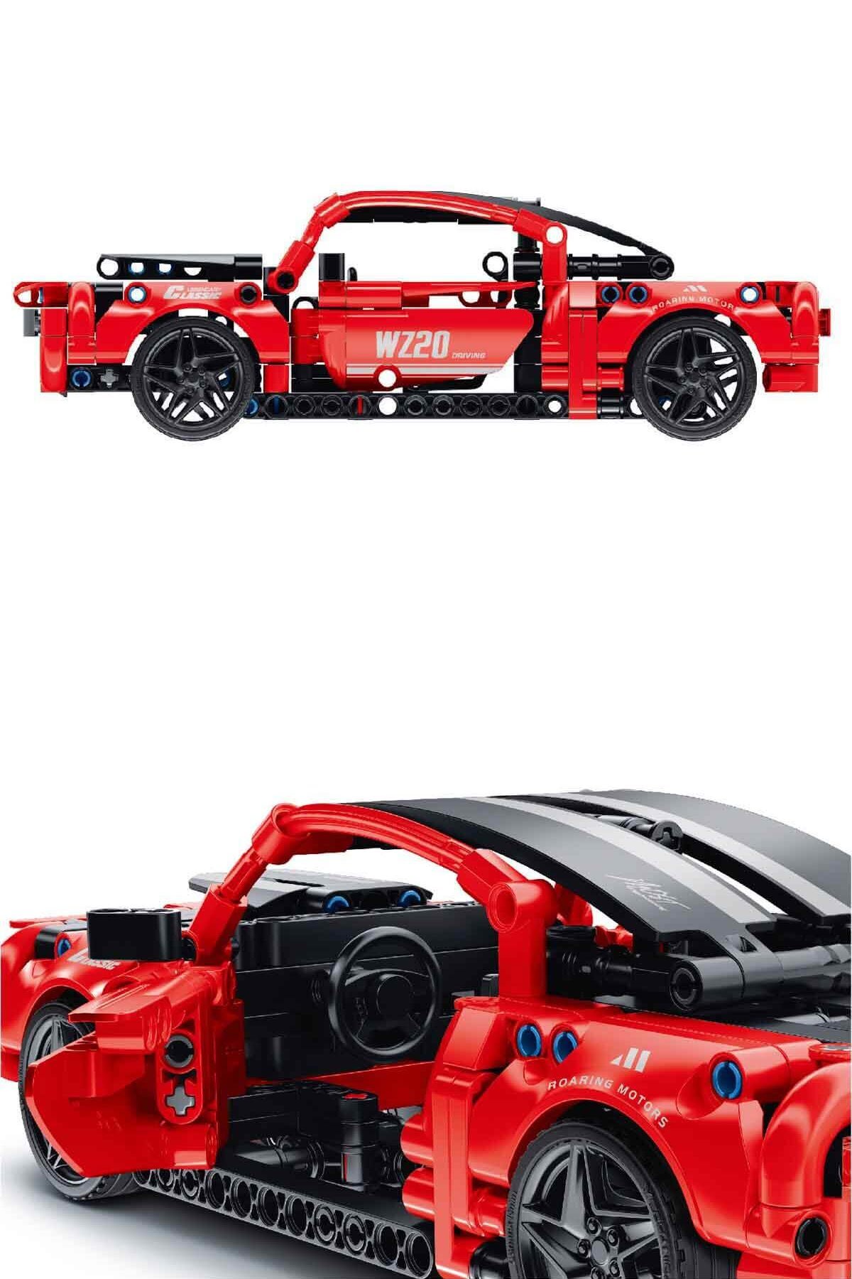 Im. Master Red Pull and Go Super Car – کیت ساخت فنی ۴۵۷ قطعه‌ای و خودروی مسابقه‌ای