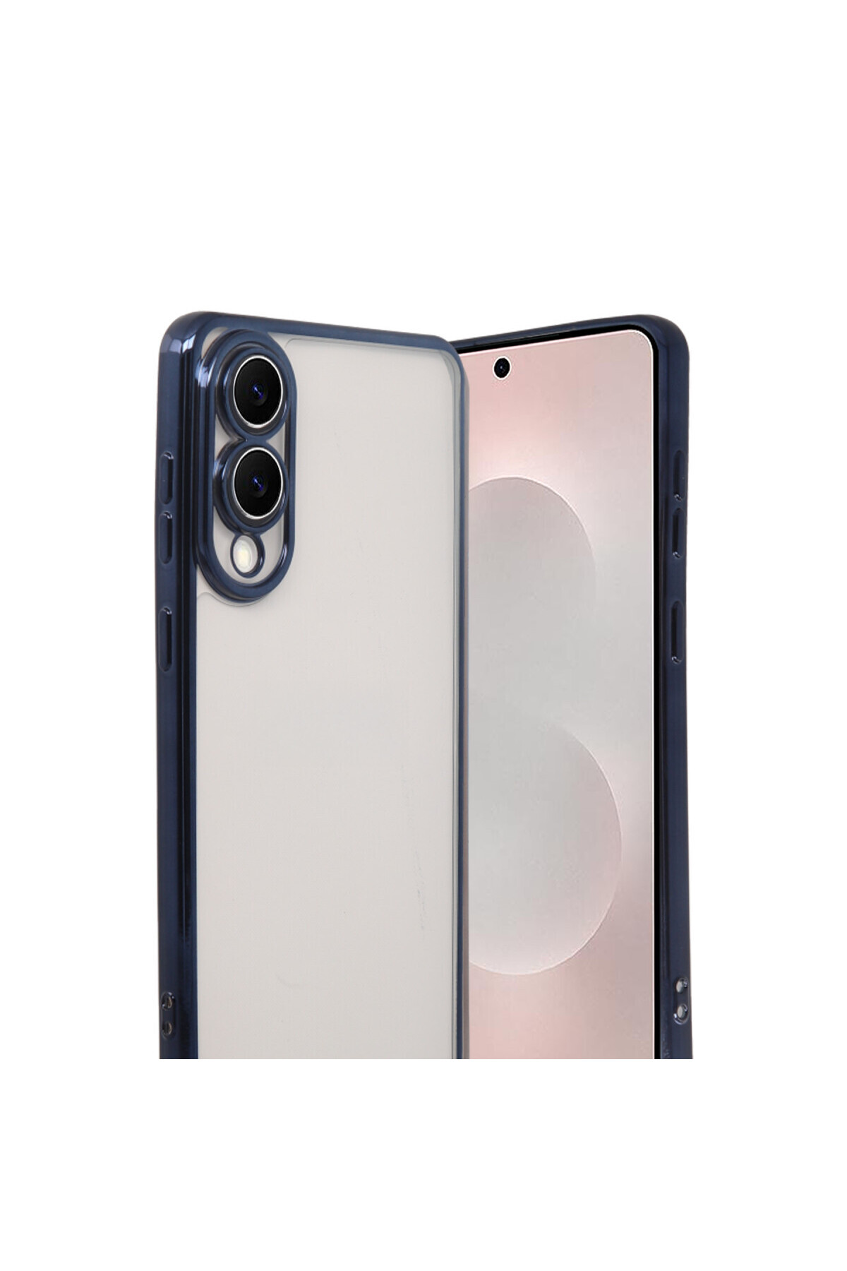 Samsung Galaxy S25 Edge İçin Uyumlu 3D Kamera Korumalı Şeffaf Tasarım Bumper Kılıf