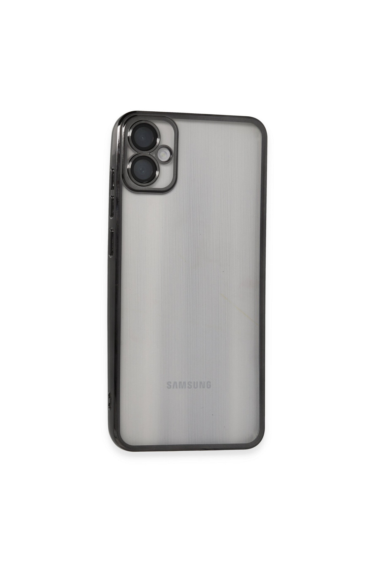 Samsung Galaxy A05 İçin Uyumlu 3D Kamera Korumalı Şeffaf Tasarım Bumper Kılıf
