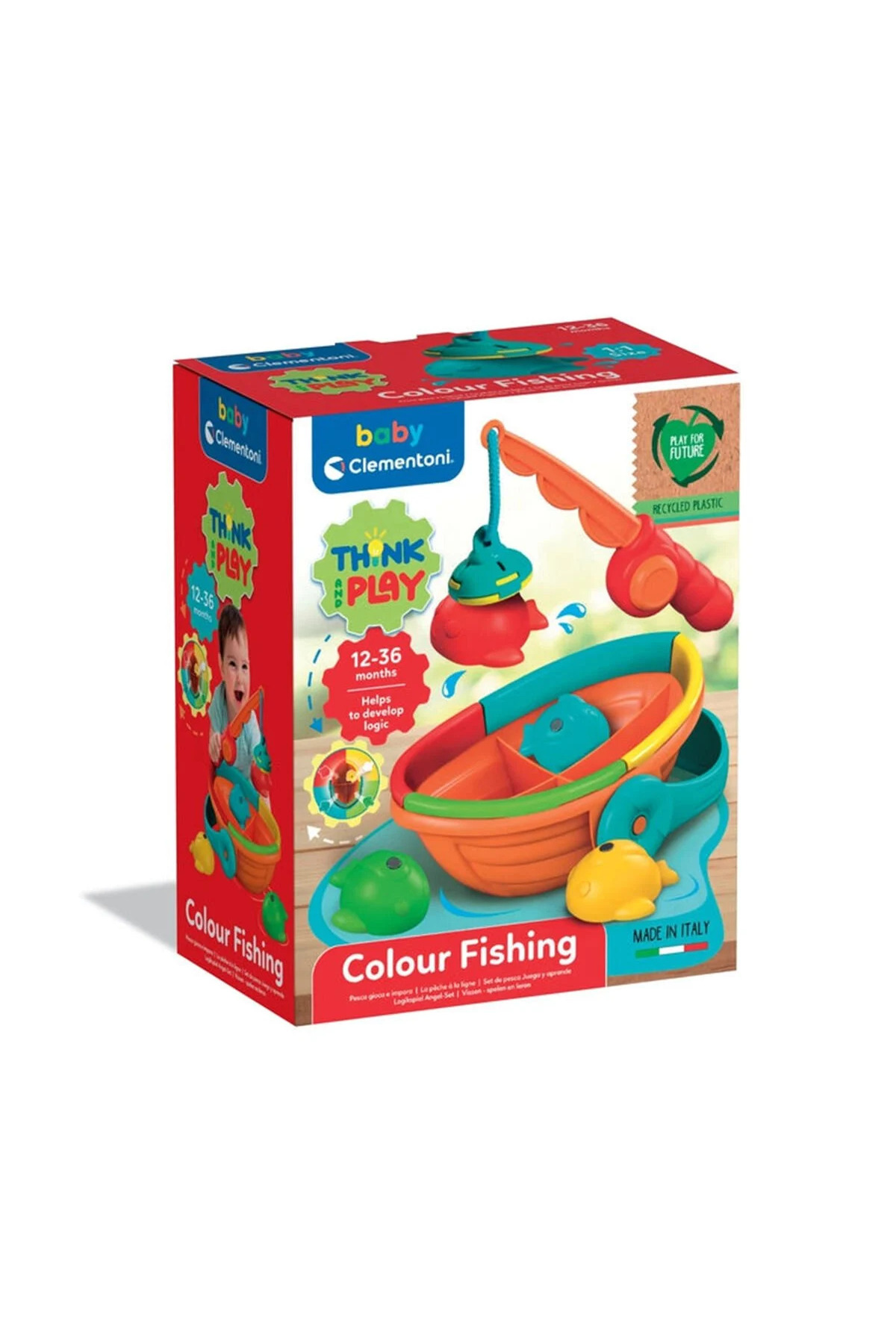 بازی ماهی‌گیری اسباب‌بازی با چوب ماهی‌گیری مغناطیسی برای نوزادان ۱۲ تا ۳۶ ماهه، اسباب‌بازی ماهی‌های رنگارنگ