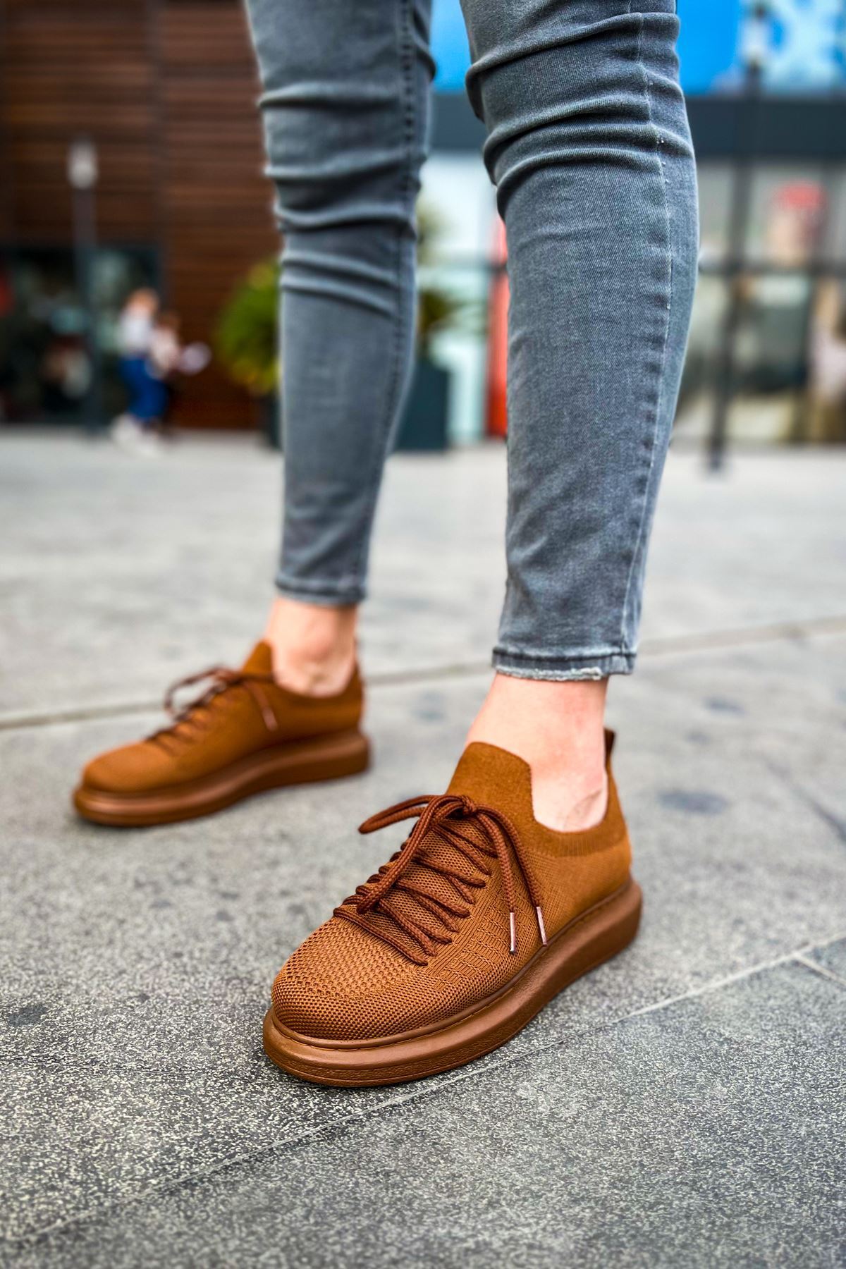 کفش مردانه RT Tricot مدل CH307 رنگ قهوه‌ای