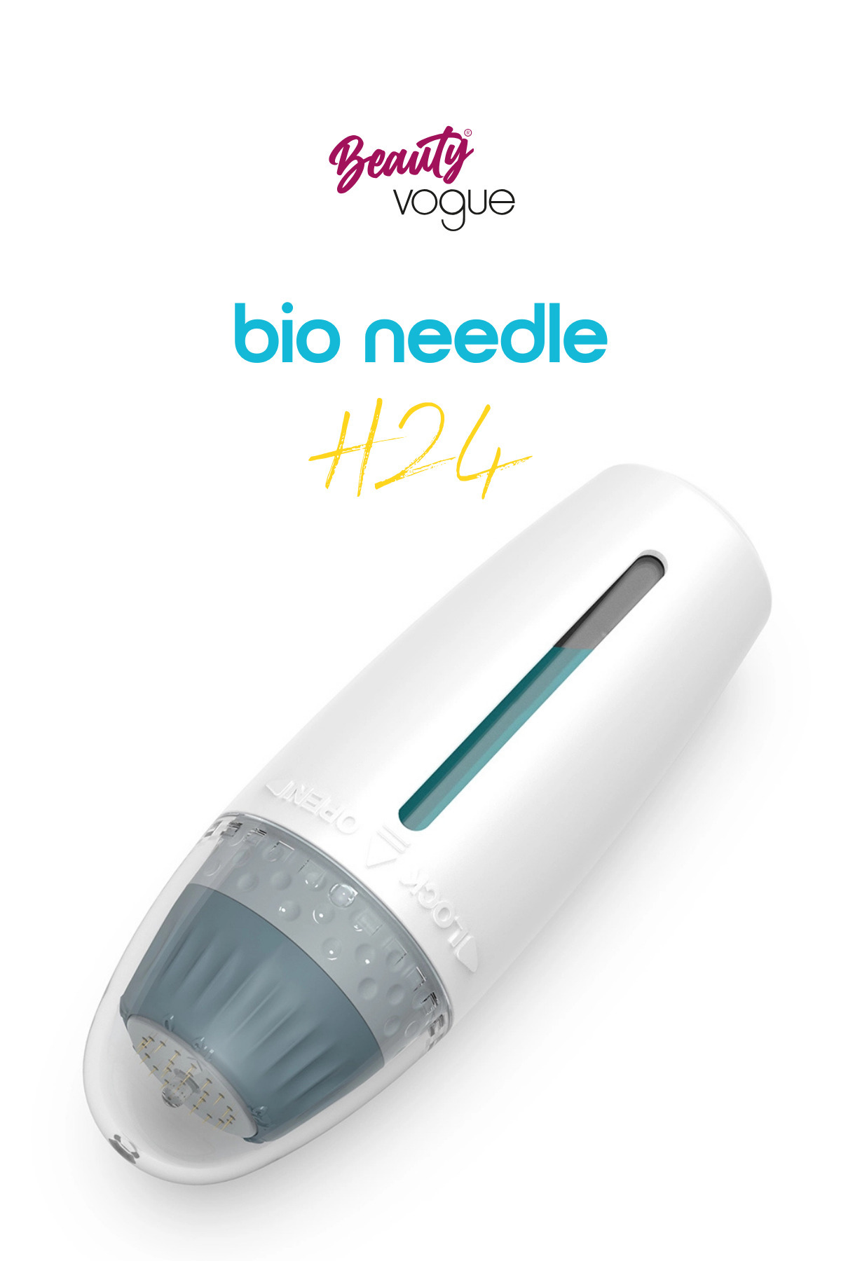 Beauty Vogue Bio Needle H24 - Serum Hazneli Ayarlanabilir Mikro iğneleme Cihazı Dermapen - Dermaroller