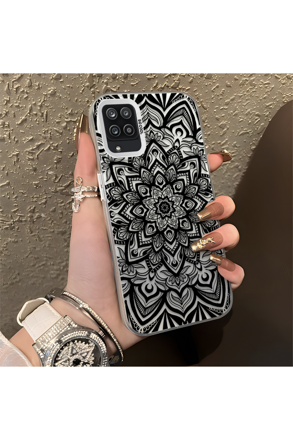 Samsung Galaxy A12/M12 Compatible Case Anti Fall Phone Case Vintage Carpet Pattern