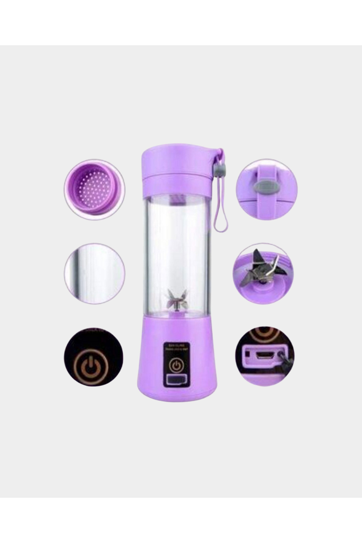 Sepetink Taşınabilir Şişe Blender 380ml Şarjlı Spor Smoothie Shake Karıştırıcı