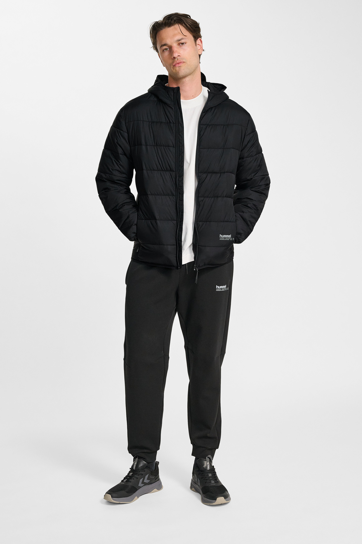 hummel Lightweight Puffer Jacket Unisex Siyah Modern Mont görsel 3