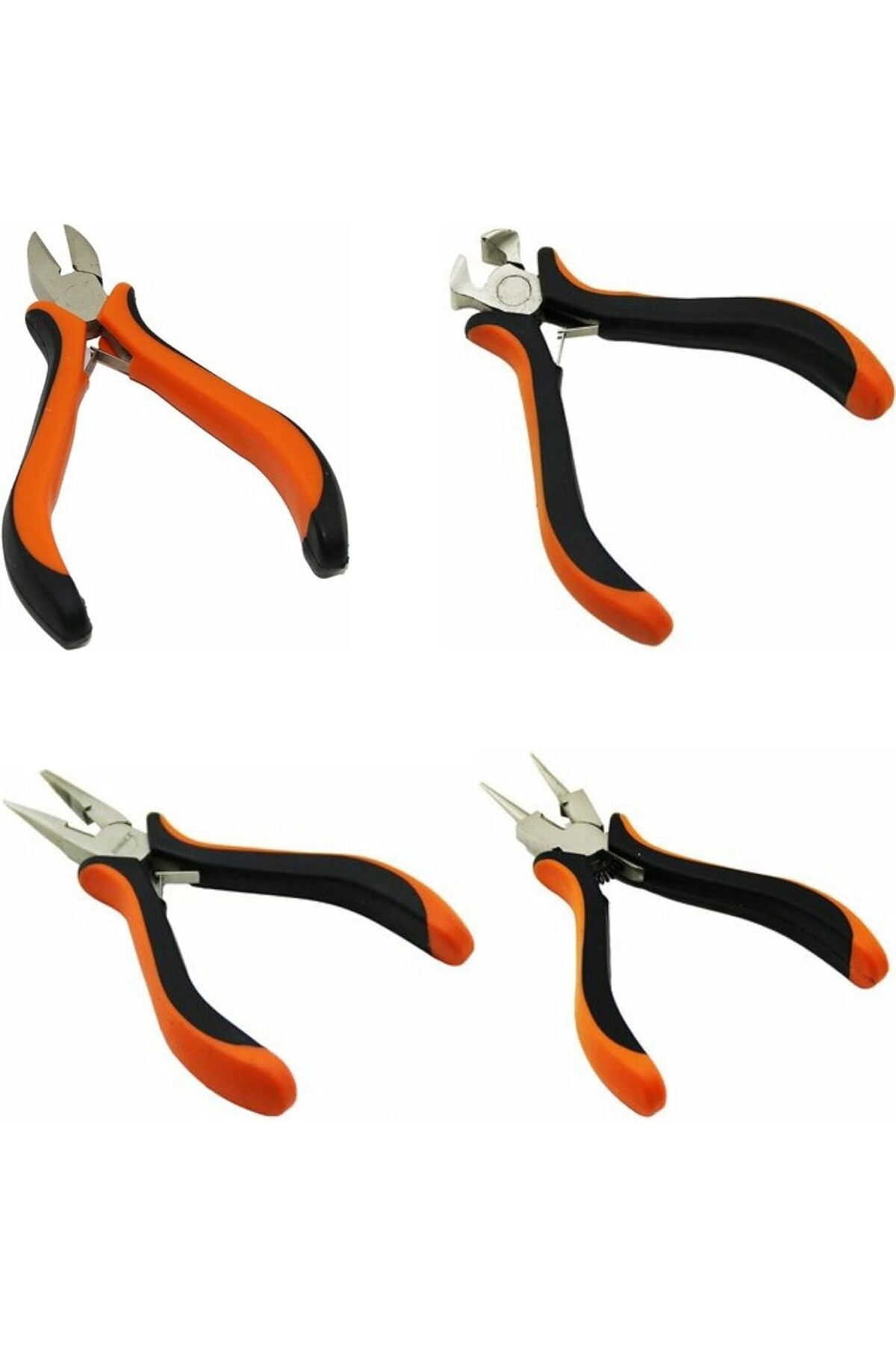 BRF Lendasell 4’lü Mini El Aletleri Seti 125 mm Yaylı Seti Yan Keski Kargaburun Kerpeten Alet Seti 1165