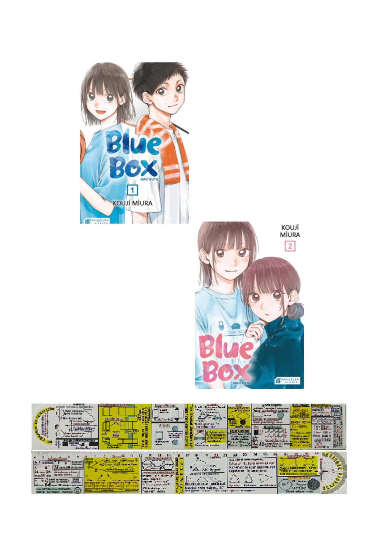 Akıl Çelen Kitaplar Blue Box 1-2. Ciltler Manga Seti + Özel Cetvel
