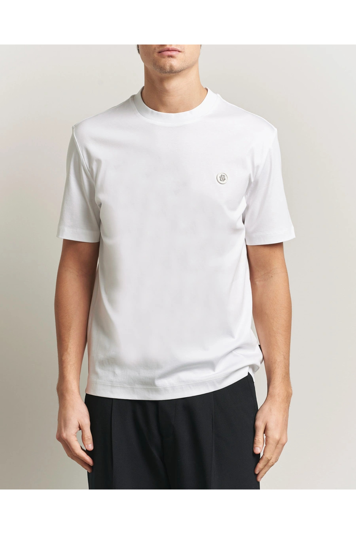 باس تی‌شرت آستین کوتاه مردانه یقه گرد ۱۰۰٪ پنبه‌ای سفید ۵۰۵۵۵۸۴۴-۱۰۰