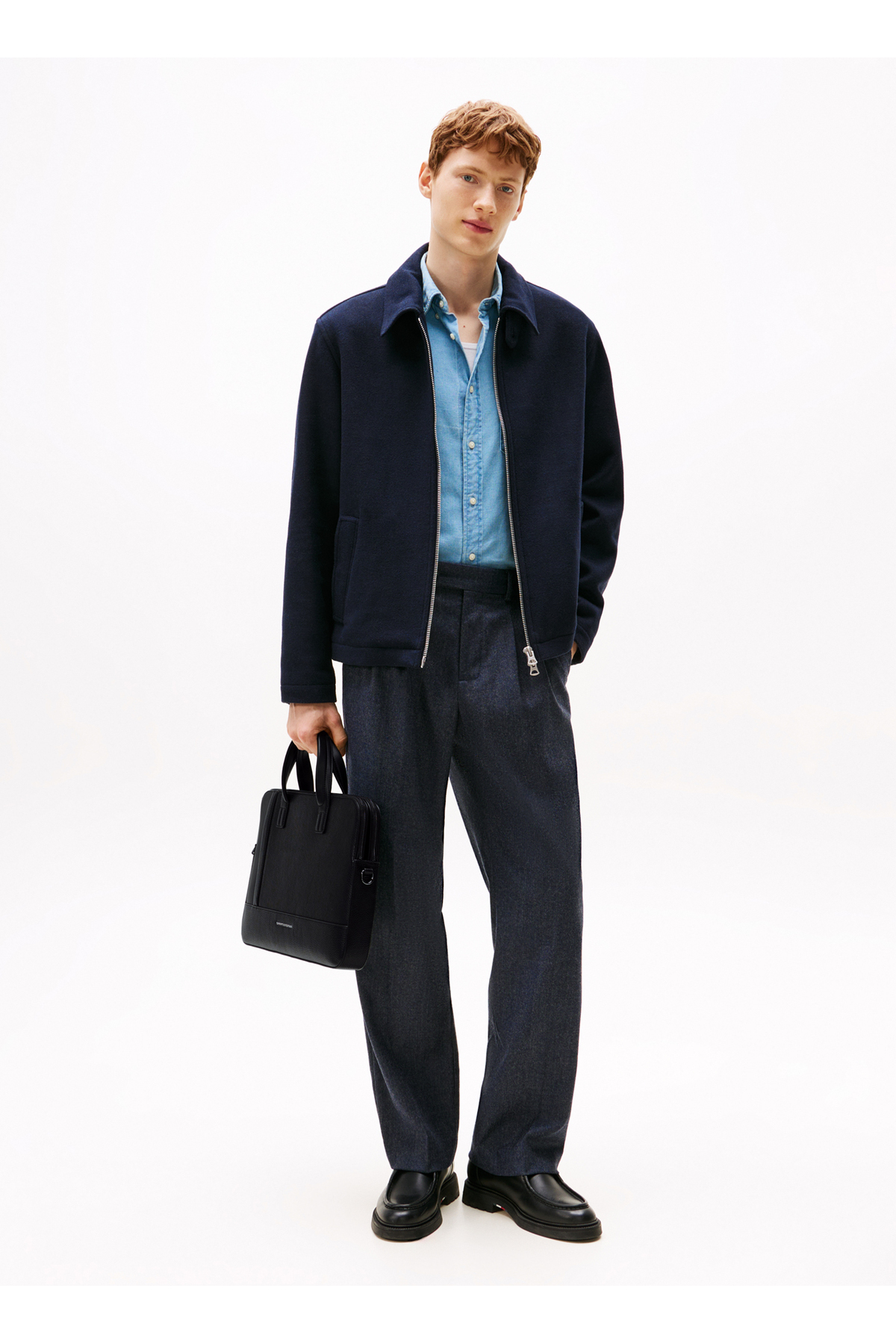 تامی هیلفیگر کیف لپ‌تاپ مردانه مشکی، کیف کامپیوتر باریک TH CENTRAL