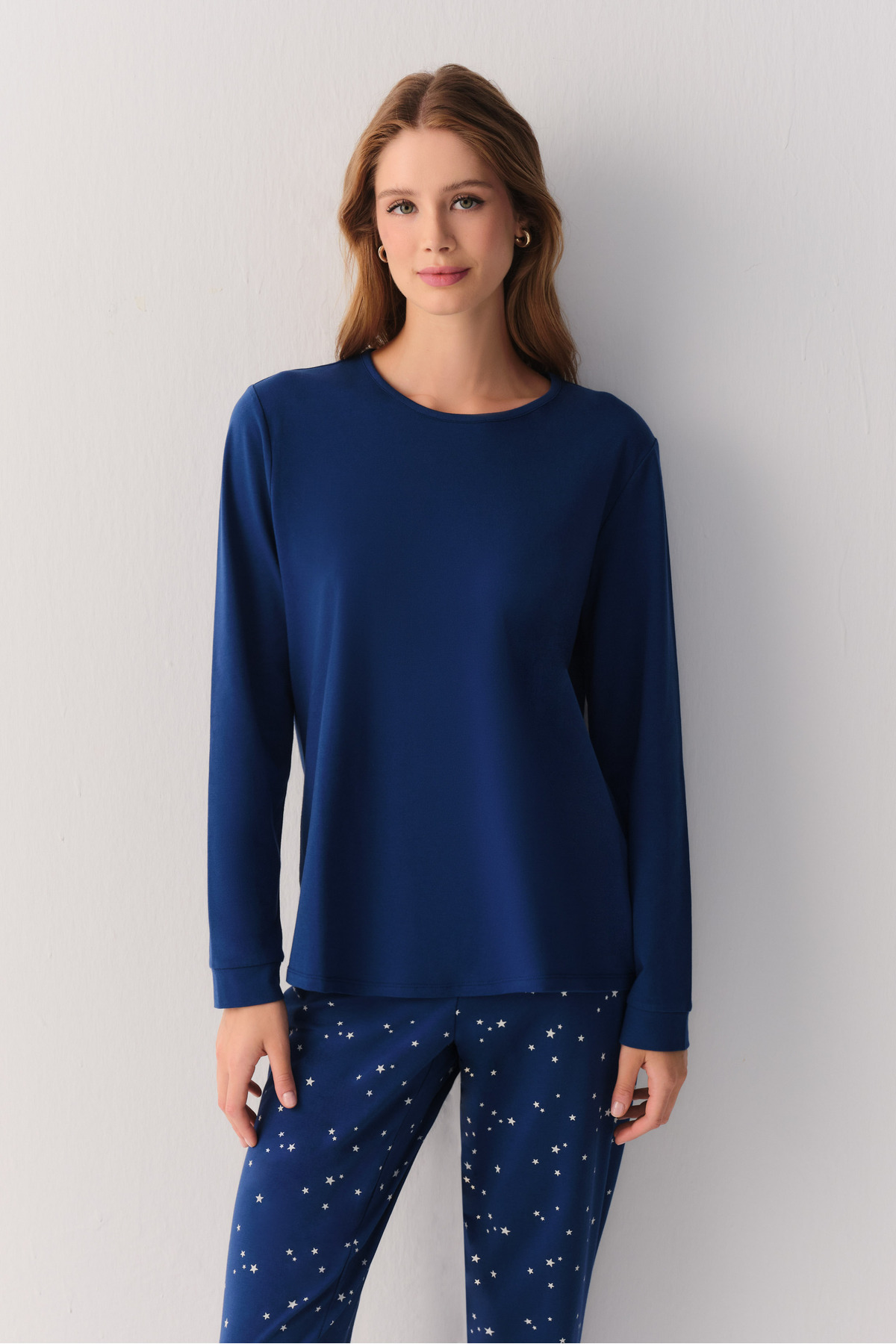 SUWEN Dreaming Stars Pamuklu Pijama Takımı görsel 2