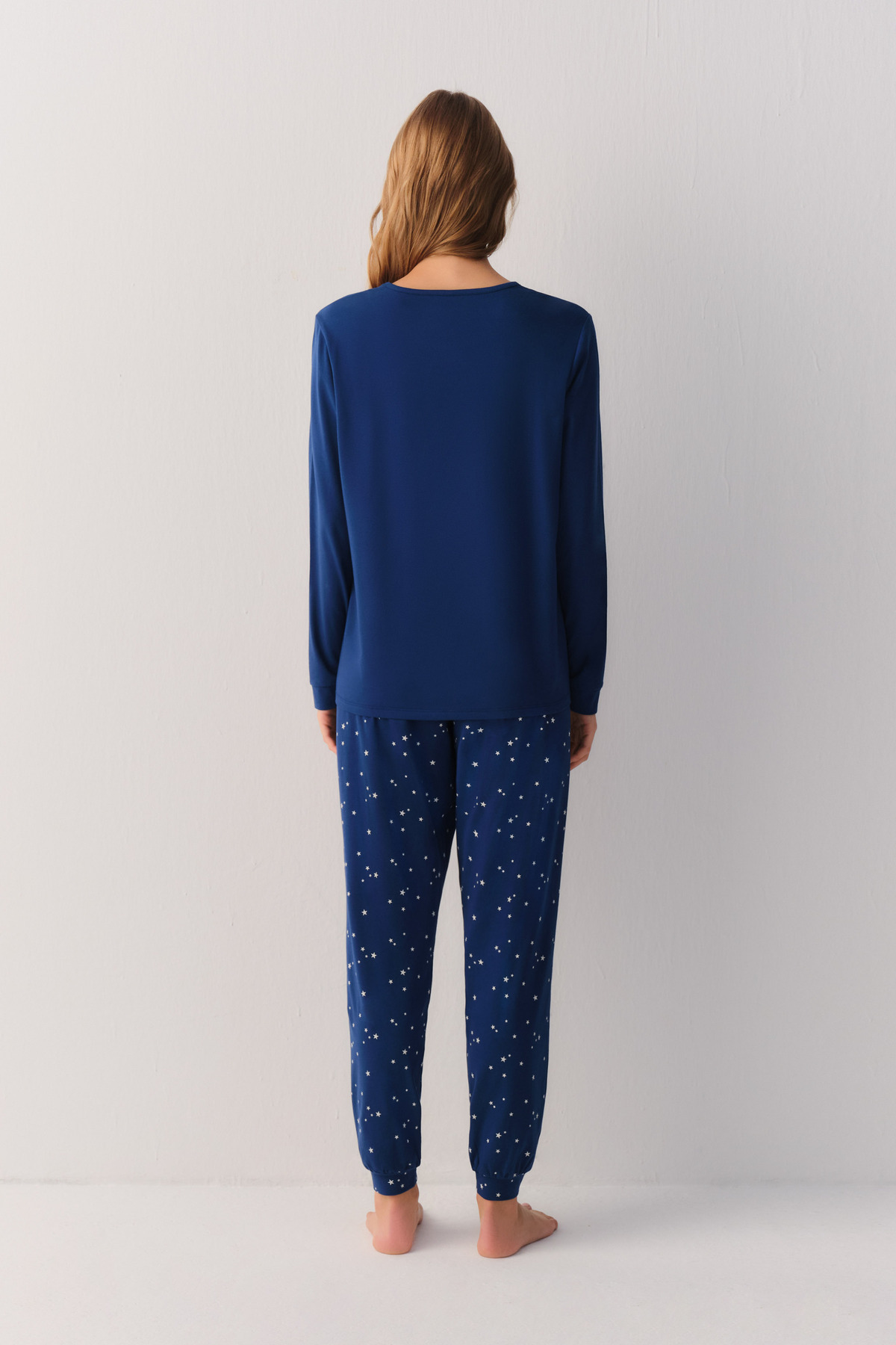 SUWEN Dreaming Stars Pamuklu Pijama Takımı görsel 4