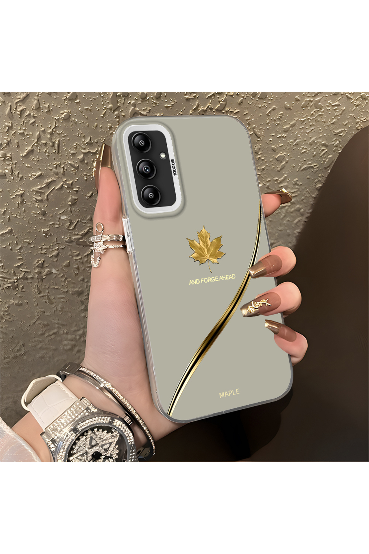 Samsung Galaxy A14 Compatible Case Hard shell Anti Fall Phone Case Apple Pattern