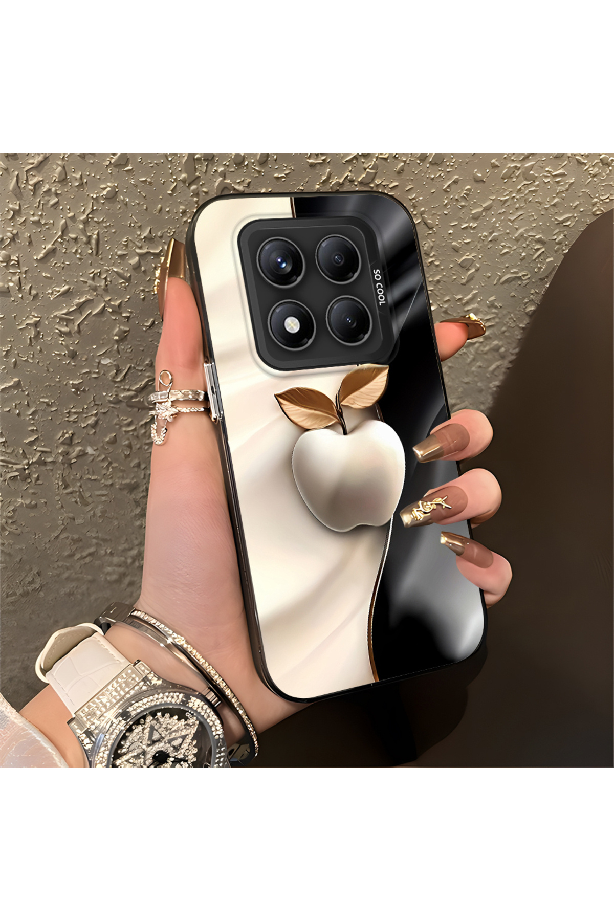 Xiaomi Redmi Note 14 Pro 4G Compatible Case Hard shell Anti Fall Phone Case Apple Pattern