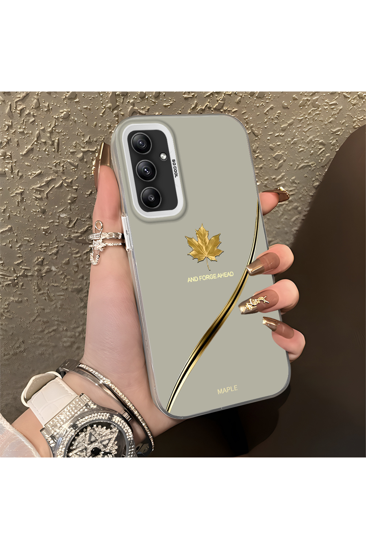 Samsung Galaxy A34 5G Compatible Case Hard shell Anti Fall Phone Case Apple Pattern
