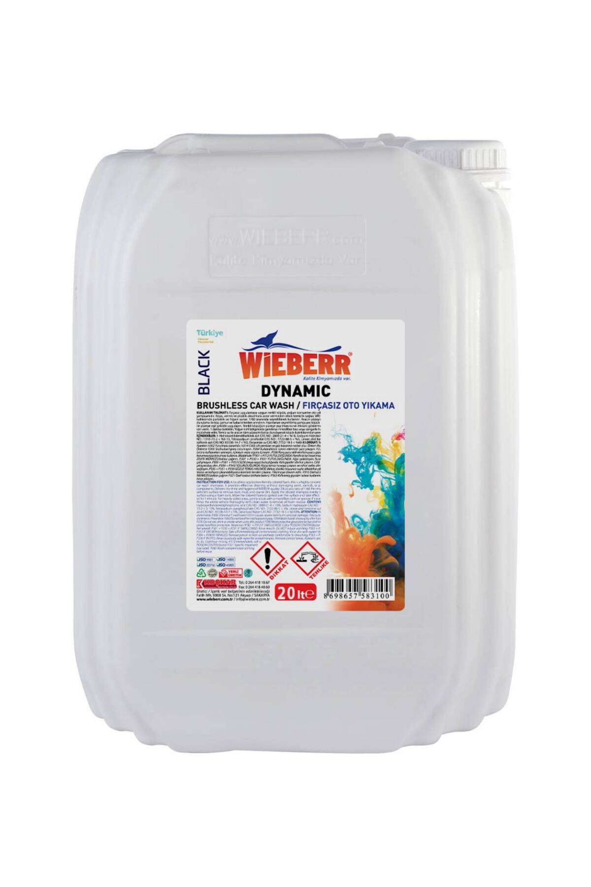 wieberr DYNAMIC PEMBE KÖPÜK / PEMBE OTO YIKAMA ŞAMPUANI 20 LT