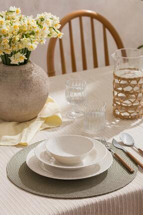 Soley Lotus | 18 Parça 6 Kişilik Porselen Yemek Takımı