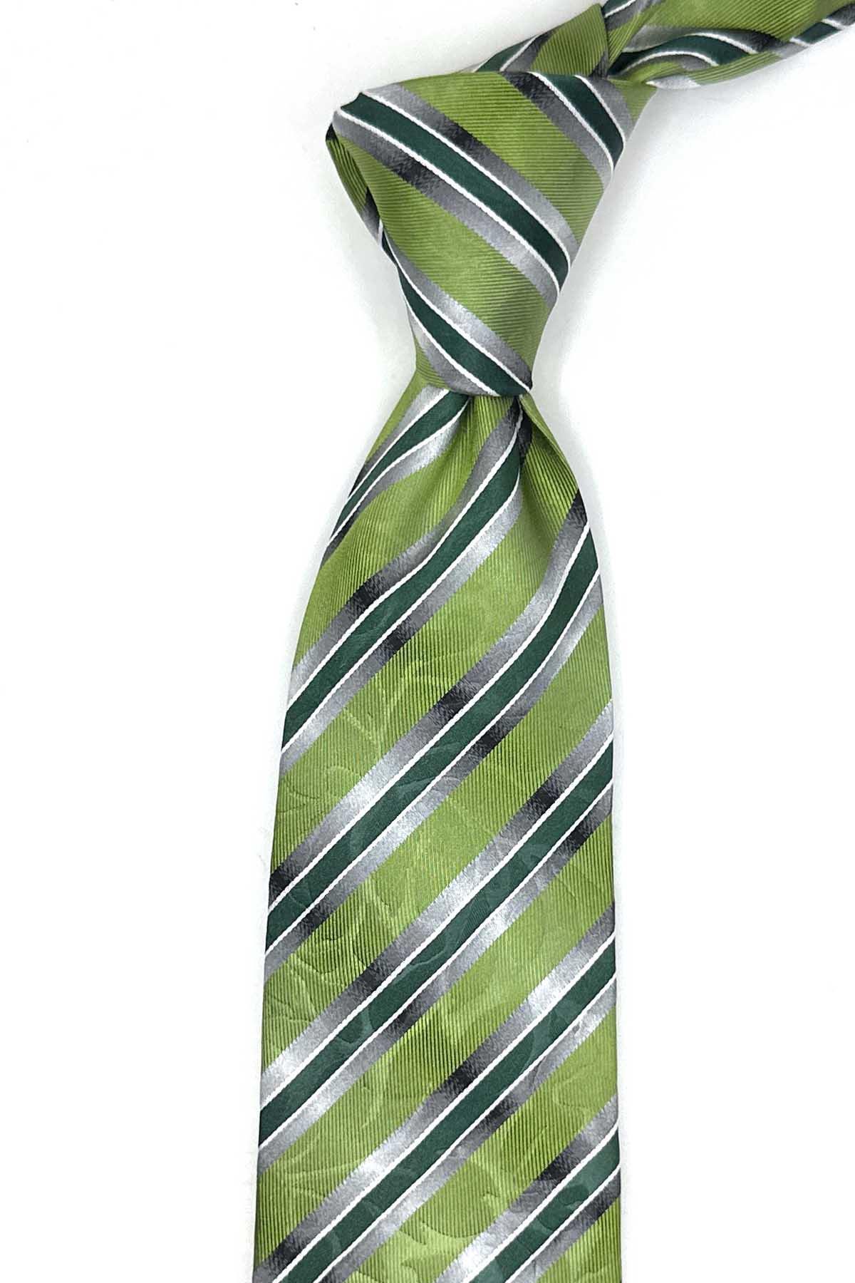  کراوات ابریشمی ایتالیایی سبز سبک Bastelica IK2212