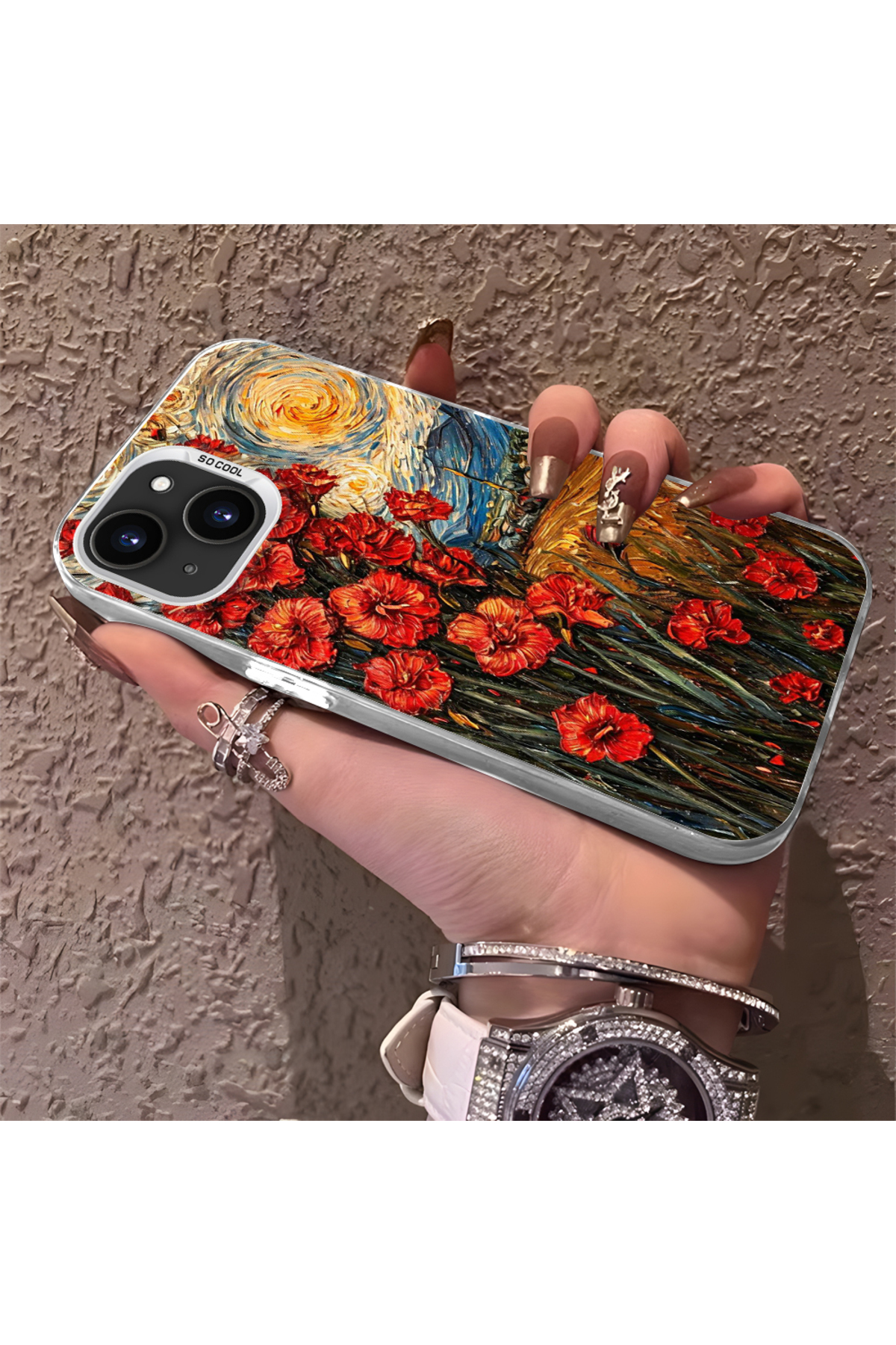 iPhone 15 Plus/14 Plus Compatible Phone Case Camera protection Hard Rear Anti Fall Oil Paint